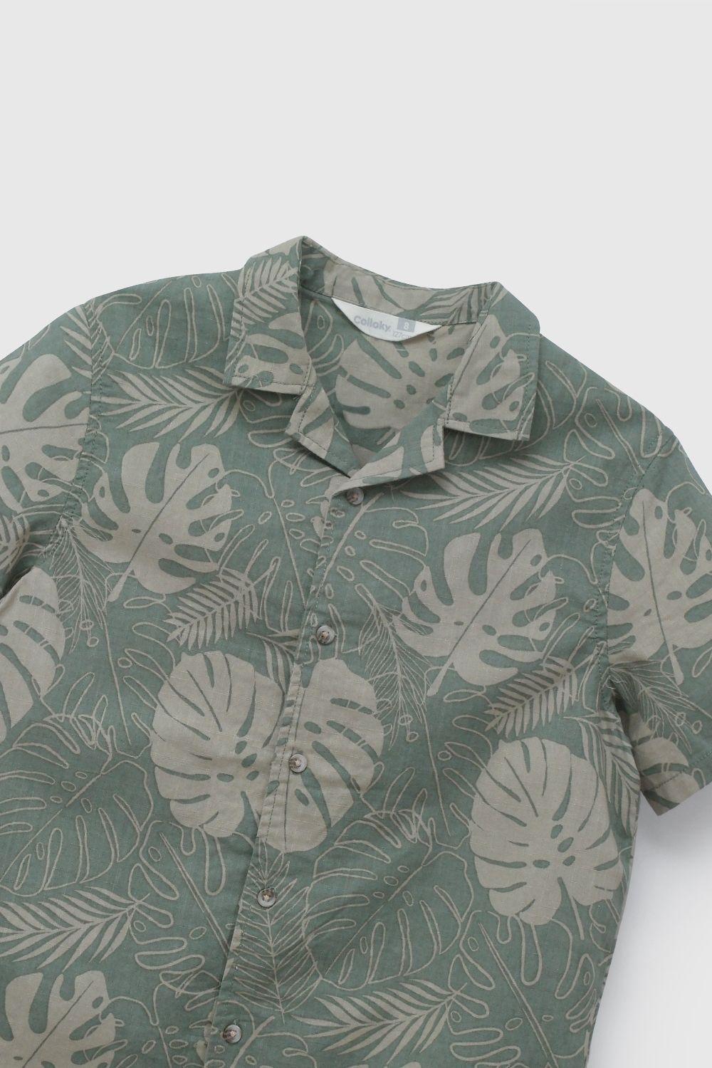 Camisa Verde Estampada De Niño CAPN0790V26-2