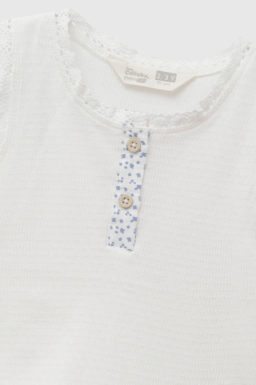 Polera Sin Mangas Crema Niña 6-9M a 4-5A Colloky-3