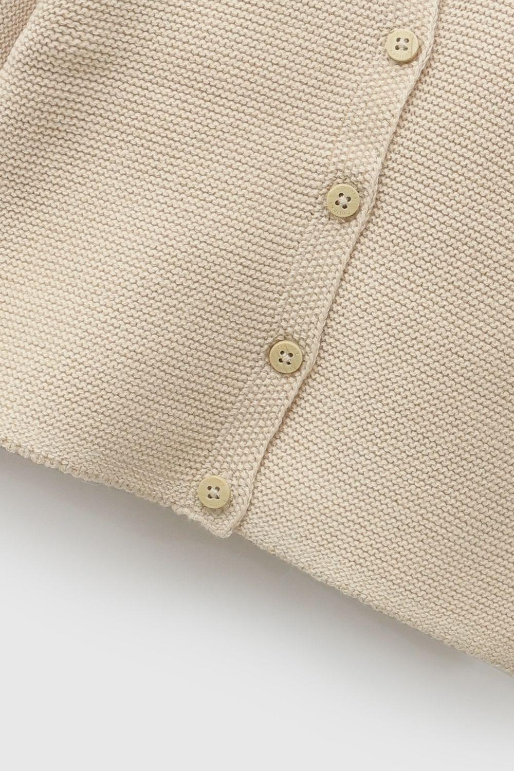 Chaleco Tejido Beige Unisex Rn a 6-9M Colloky-2