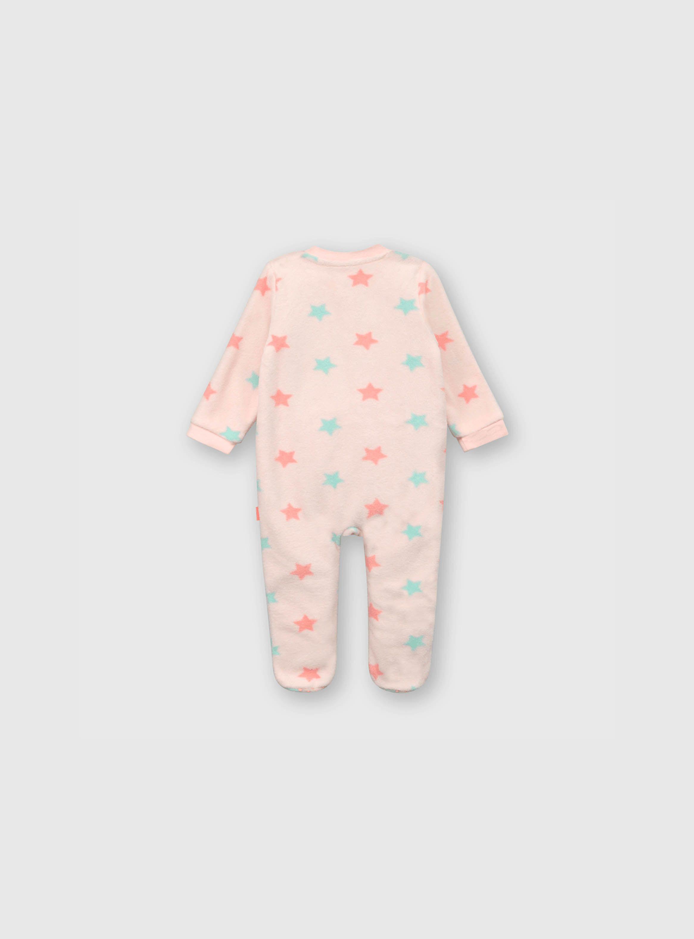 Pijama Bebé Niña Polar Rosado (0 A 24 Meses) Colloky-1