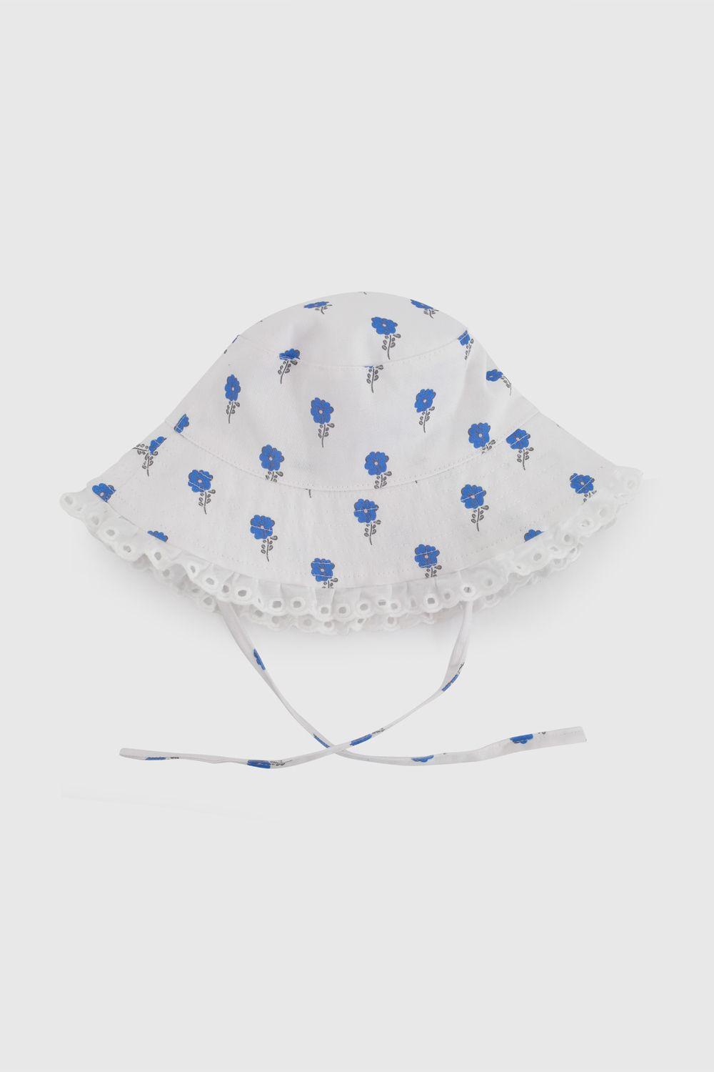 Sombrero Blanco Flores De Niña SOGB0410V26-2