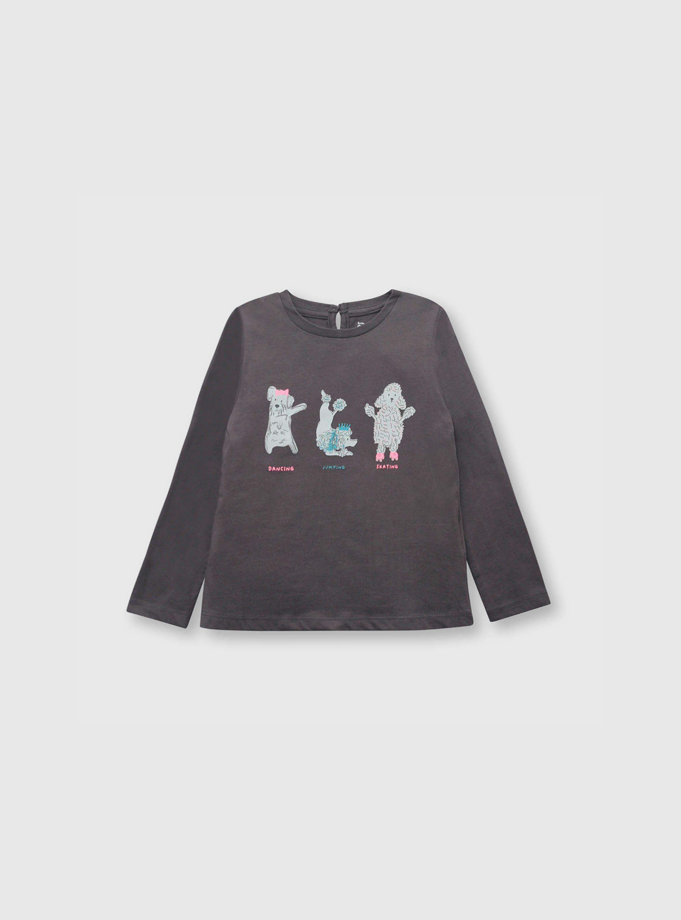 Polera Niña Gris (3 A 36 Meses) Colloky-0