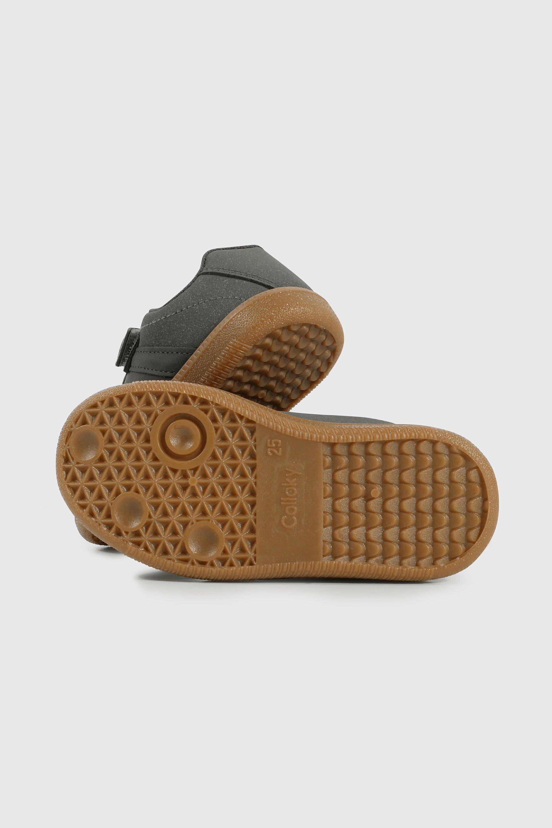 Zapatilla Caminante Lifestyle de Niño Gris Caña Baja Velcro y Cordón-2