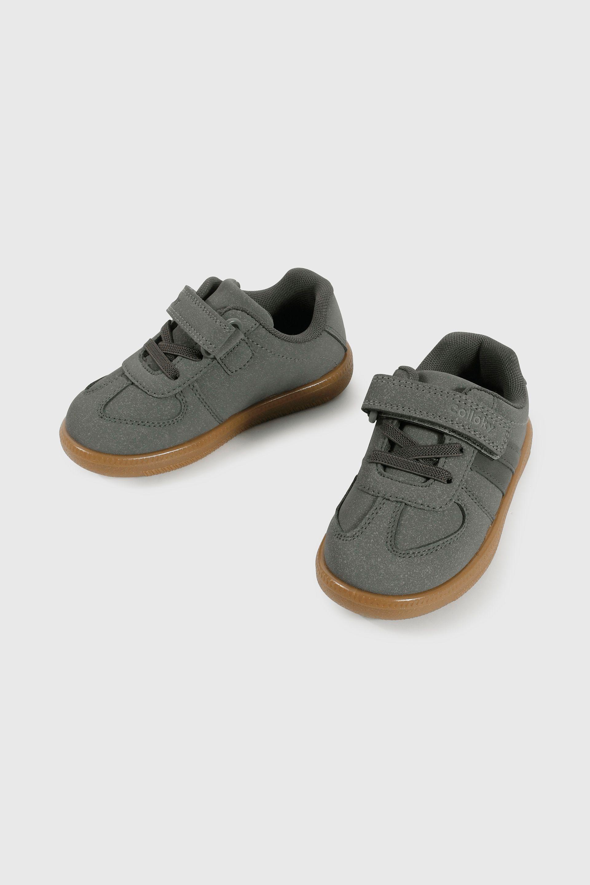 Zapatilla Caminante Lifestyle de Niño Gris Caña Baja Velcro y Cordón-3
