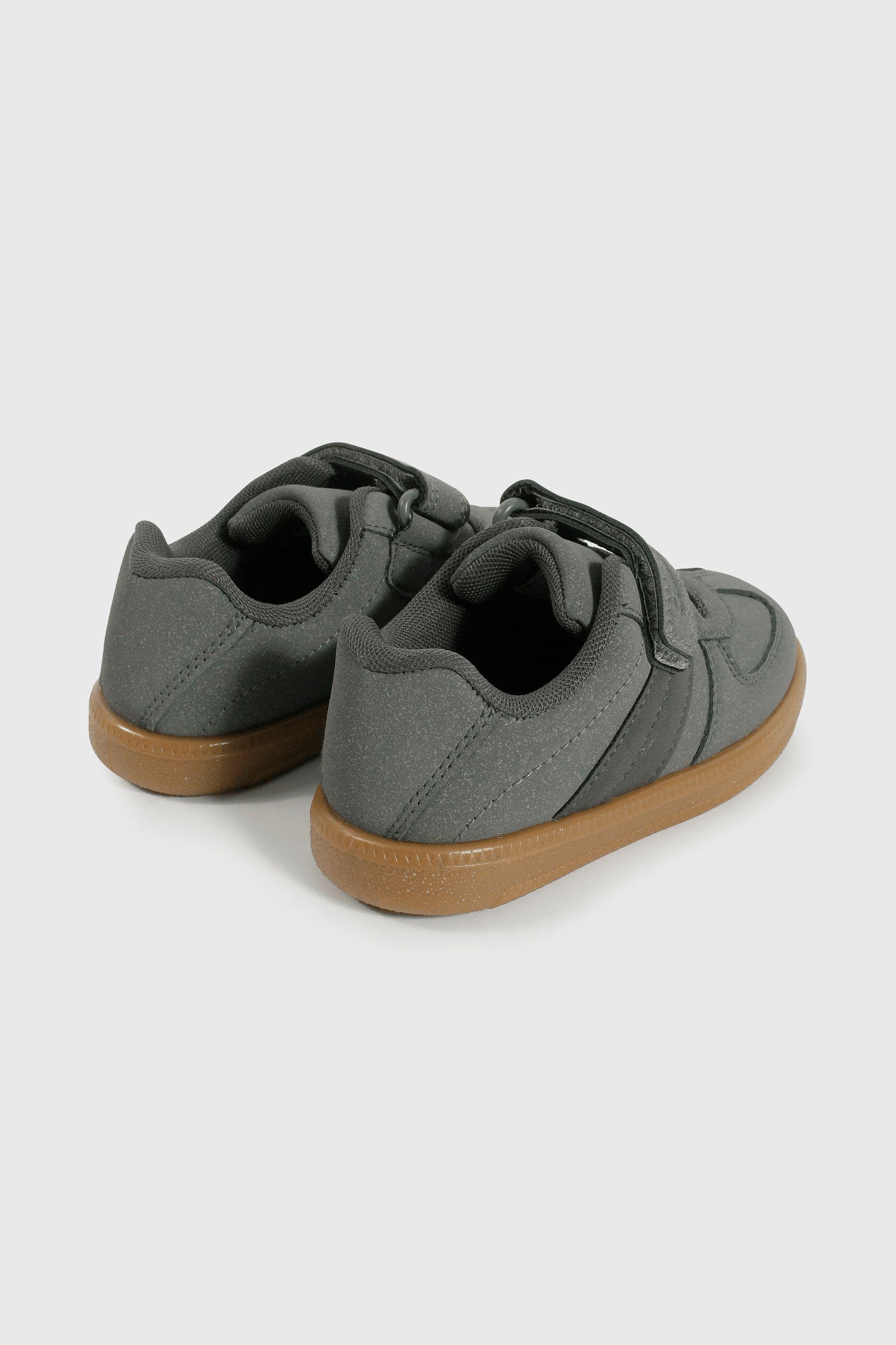 Zapatilla Caminante Lifestyle de Niño Gris Caña Baja Velcro y Cordón-4
