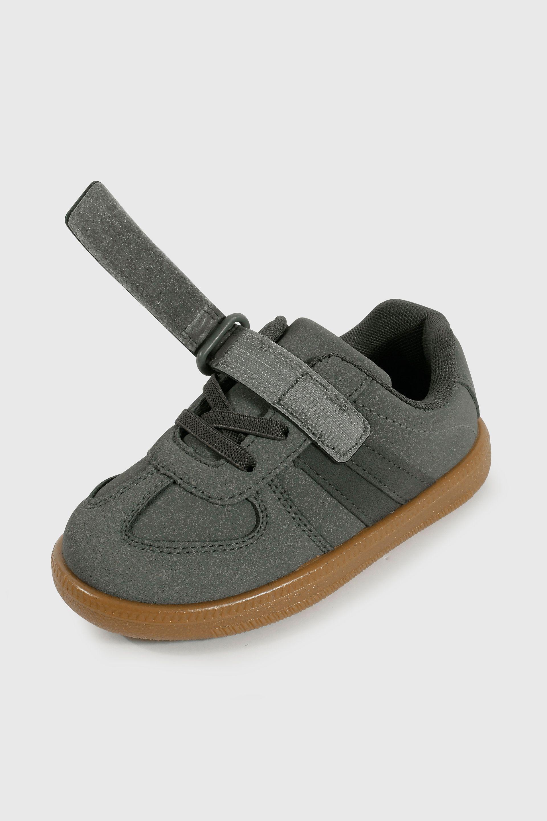 Zapatilla Caminante Lifestyle de Niño Gris Caña Baja Velcro y Cordón-5