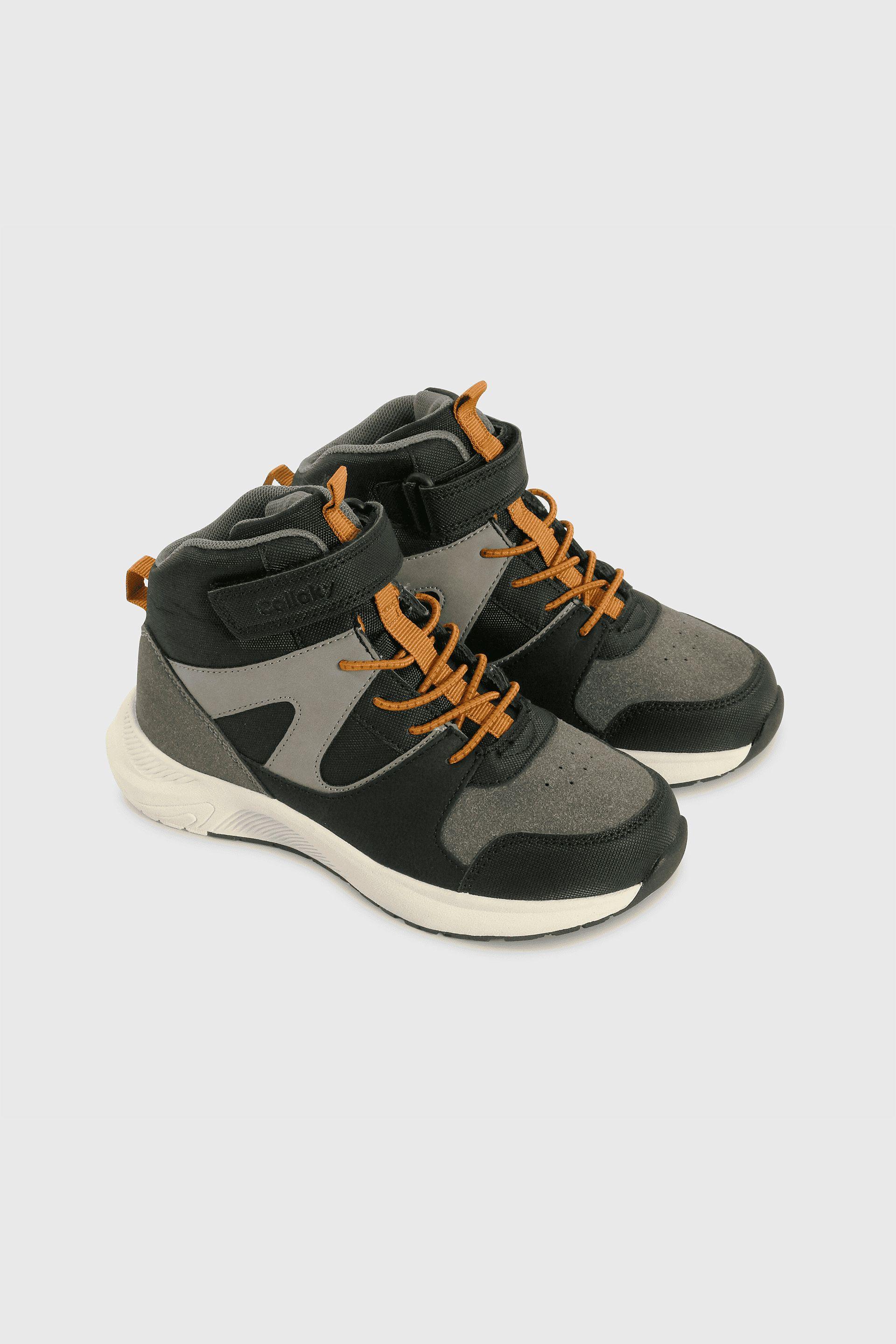 Botín Colección Negro de Niño con Velcro y Cordón T 28 al 38 5176-0