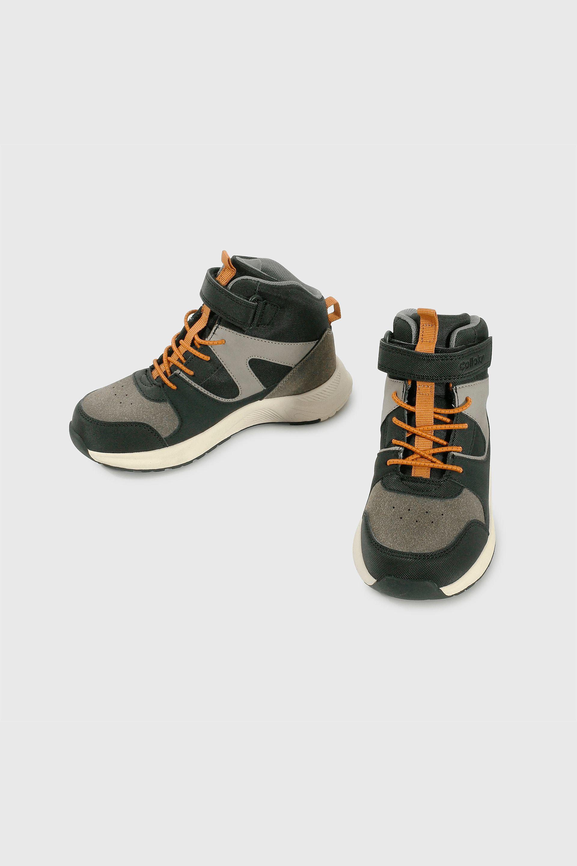 Botín Colección Negro de Niño con Velcro y Cordón T 28 al 38 5176-3