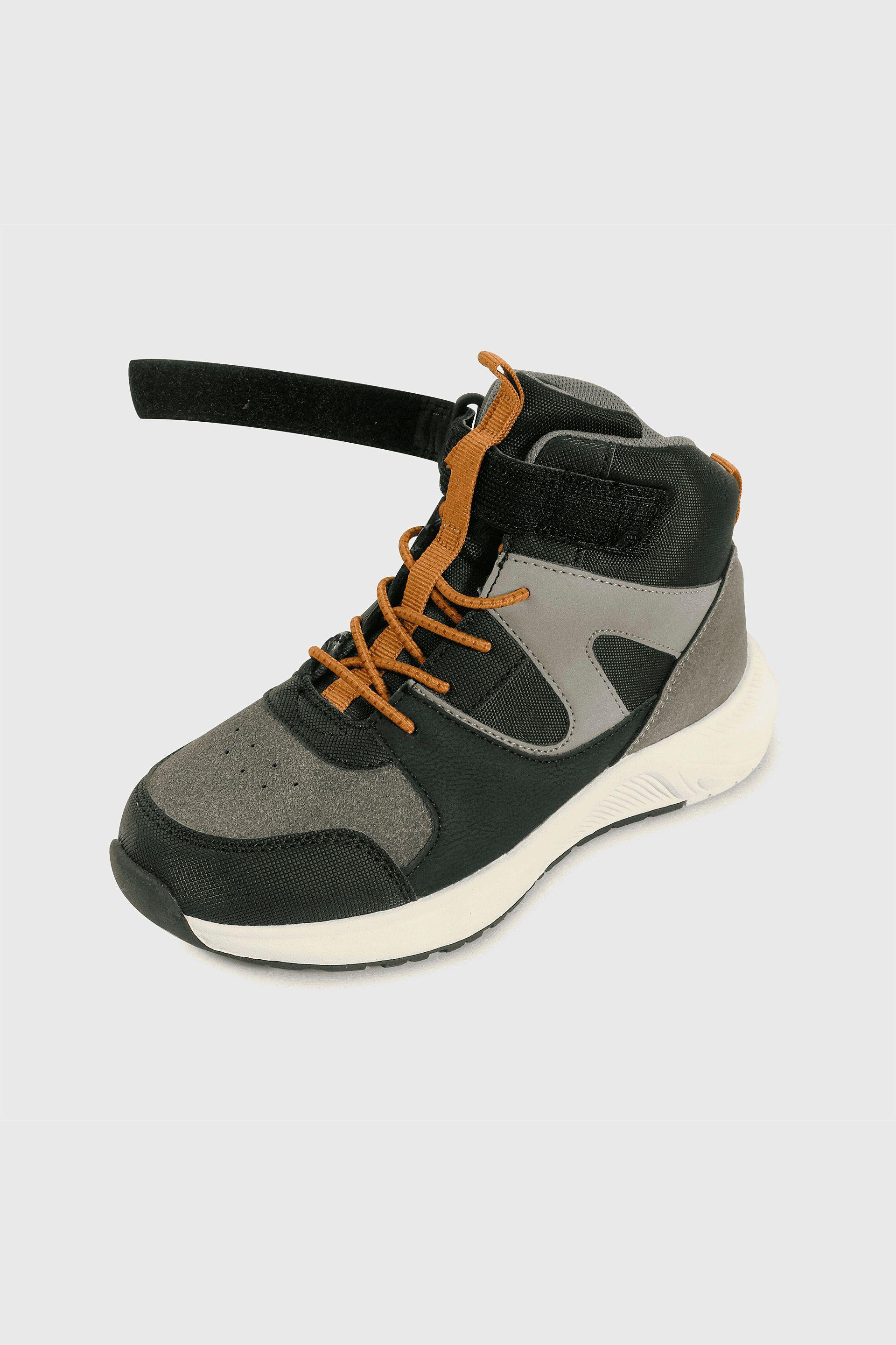 Botín Colección Negro de Niño con Velcro y Cordón T 28 al 38 5176-5