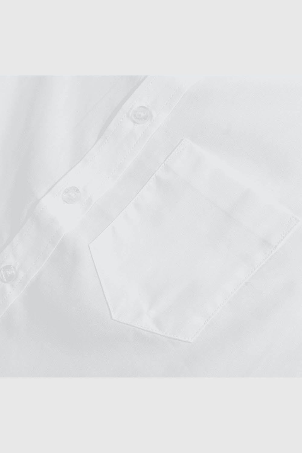 Camisa Escolar Clásica Blanca Duradera-2