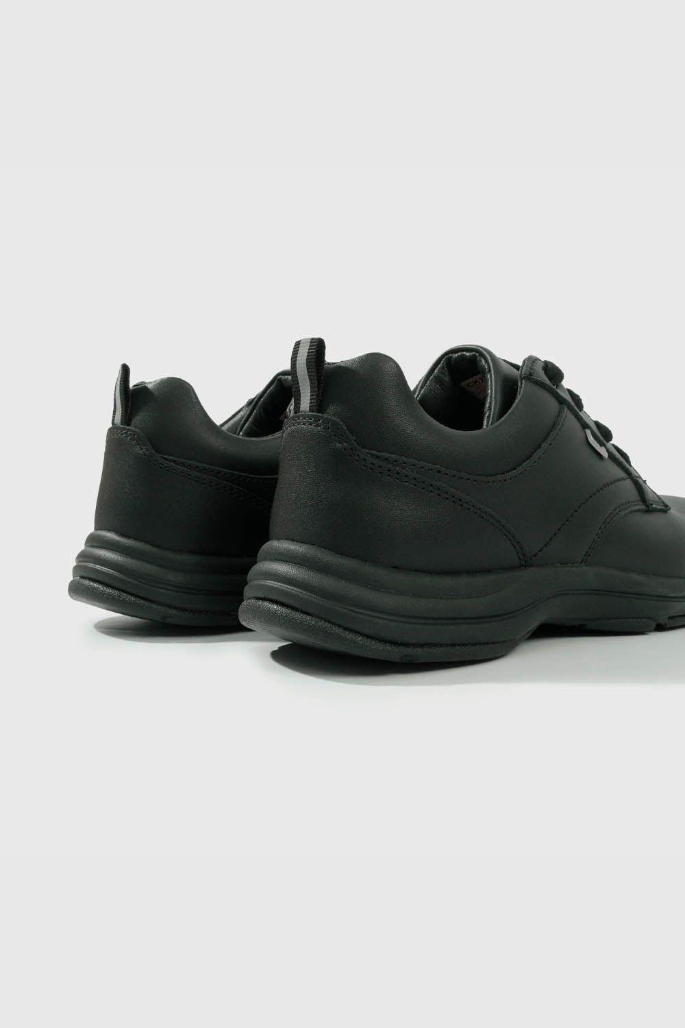 Zapato Escolar Negro de Cuero con Cordón Niño-4