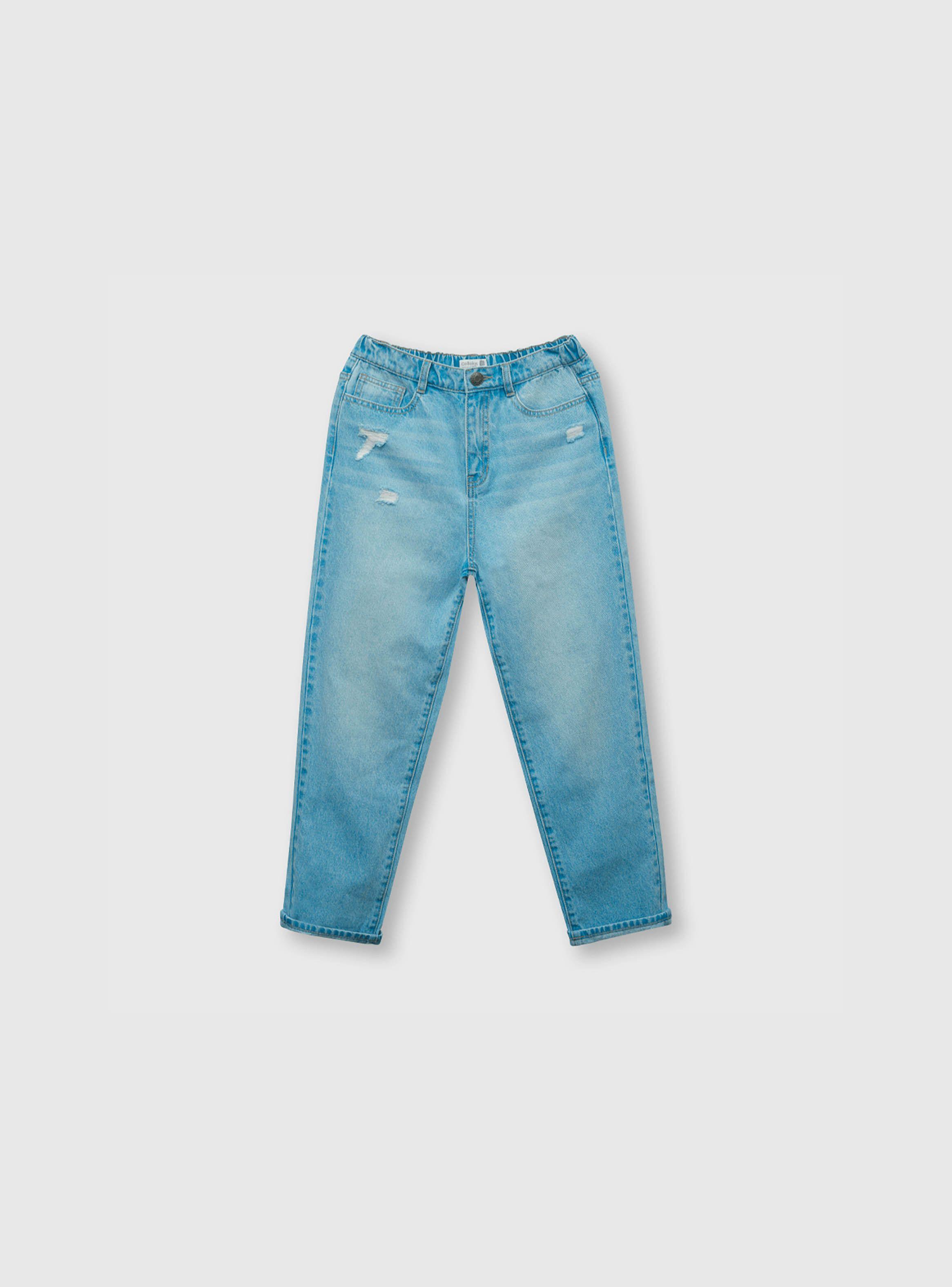Jeans De Niño Slouch Azul (2 A 12 Años) Colloky-0
