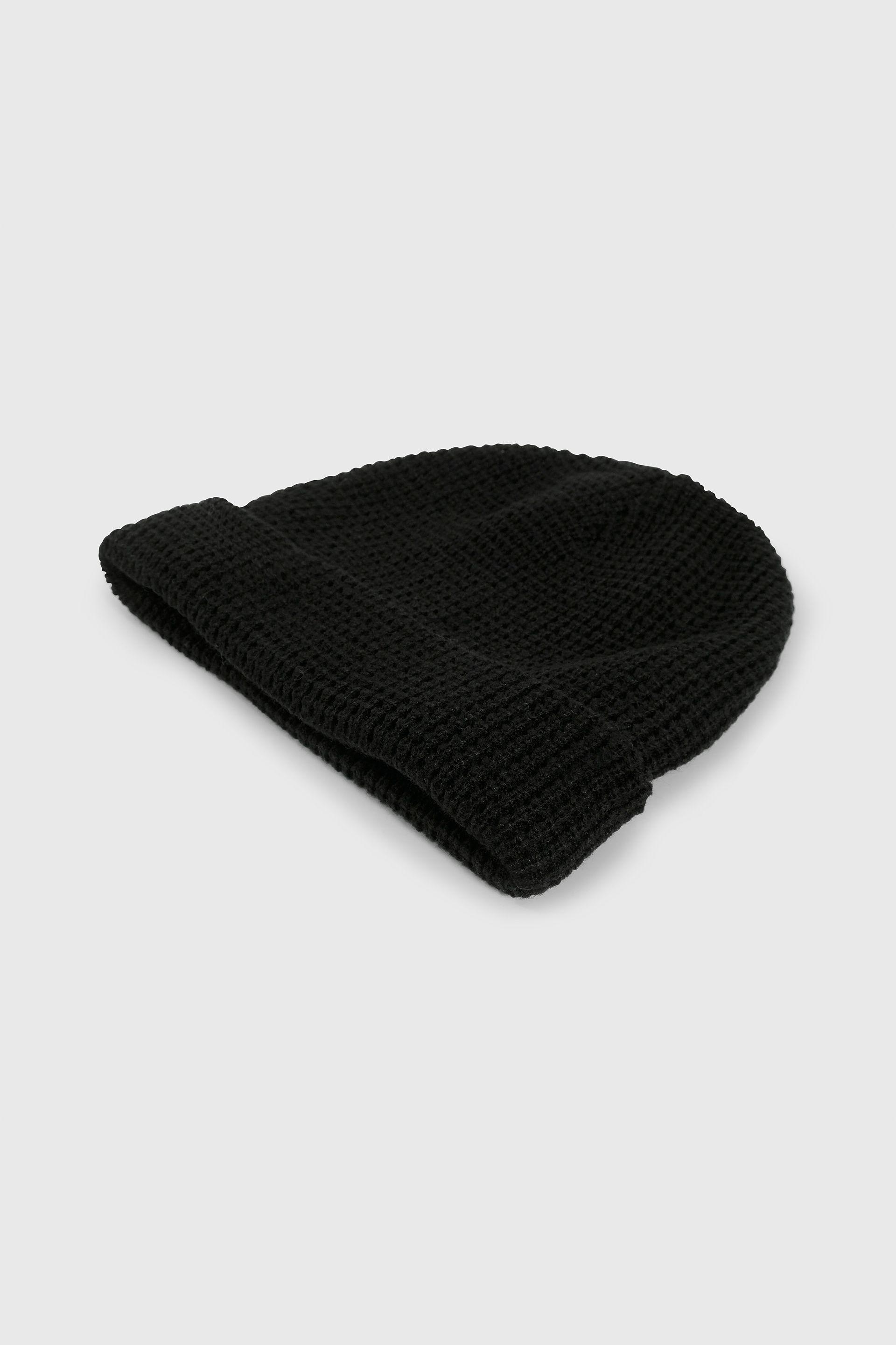 Gorro Tejido Básico Negro-1