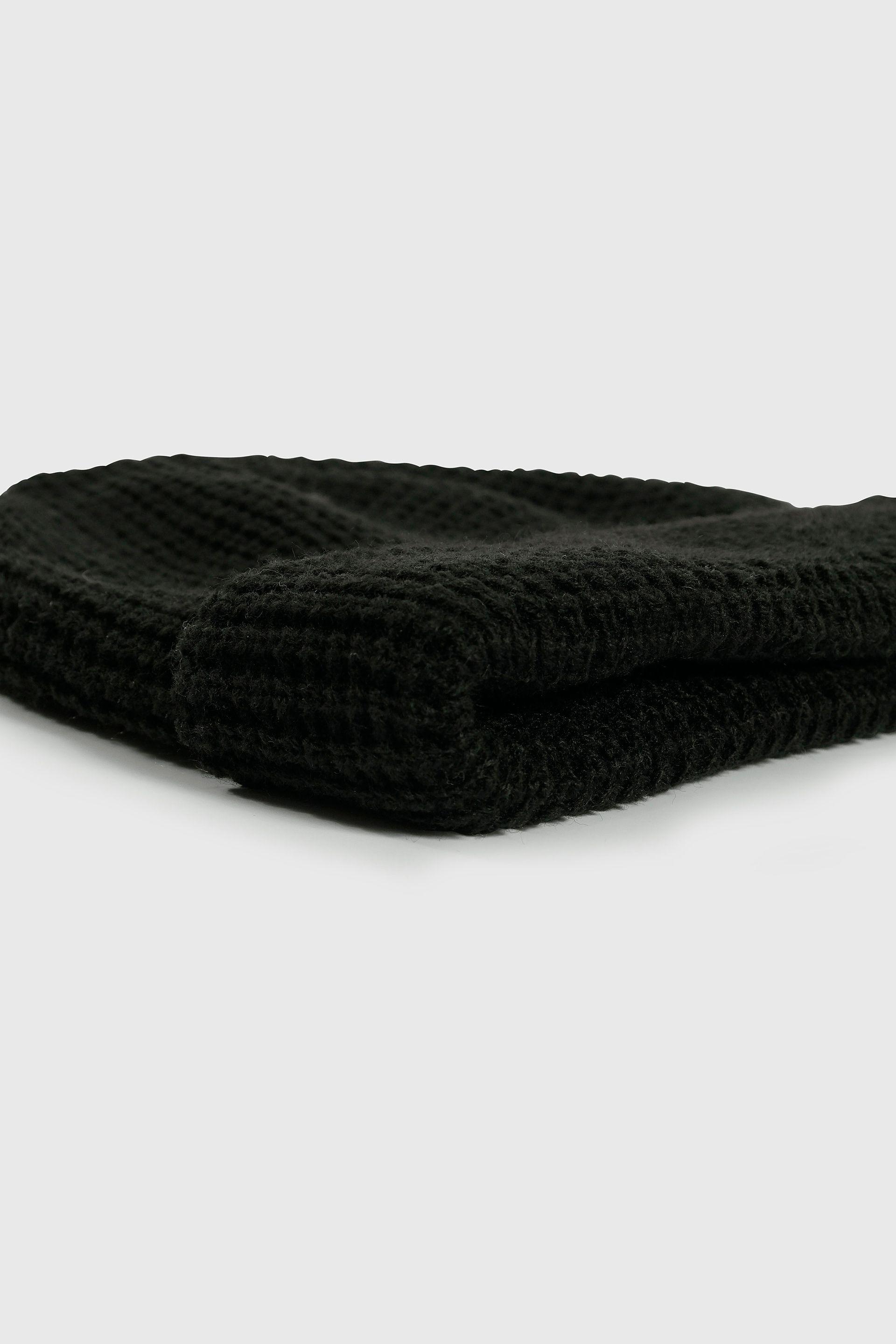 Gorro Tejido Básico Negro-2
