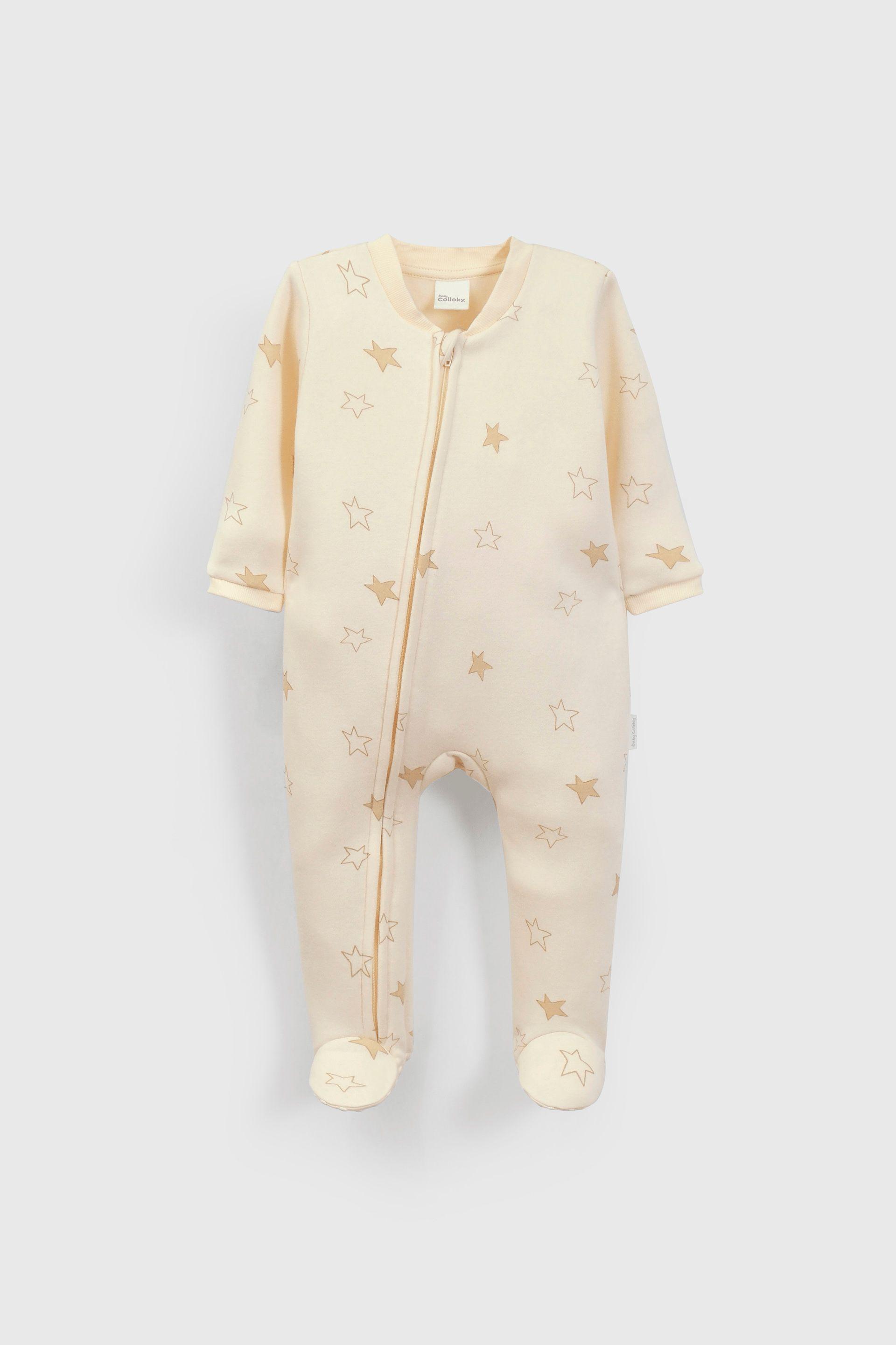 Pijama Franela con Estrellas Celeste para Bebé de 0 a 24 meses-0