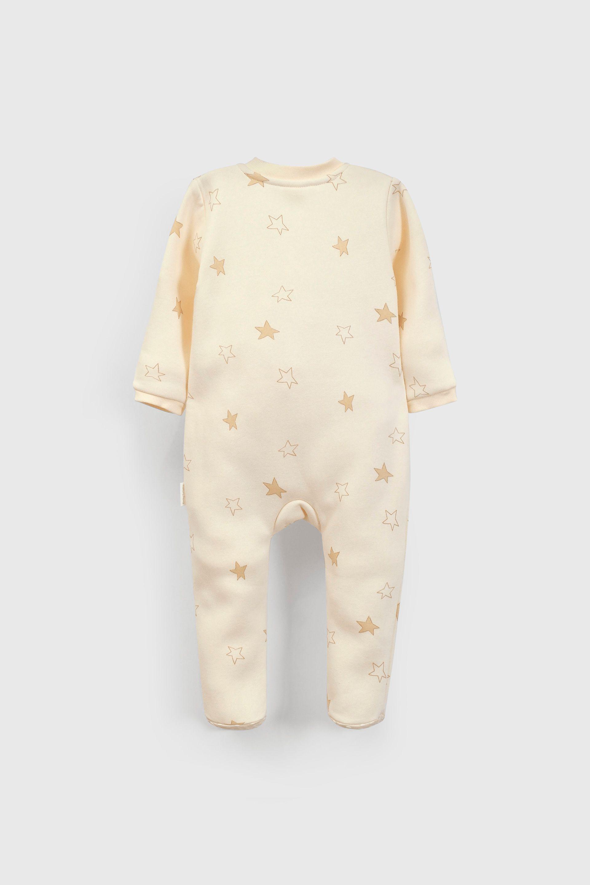 Pijama Franela con Estrellas Celeste para Bebé de 0 a 24 meses-1