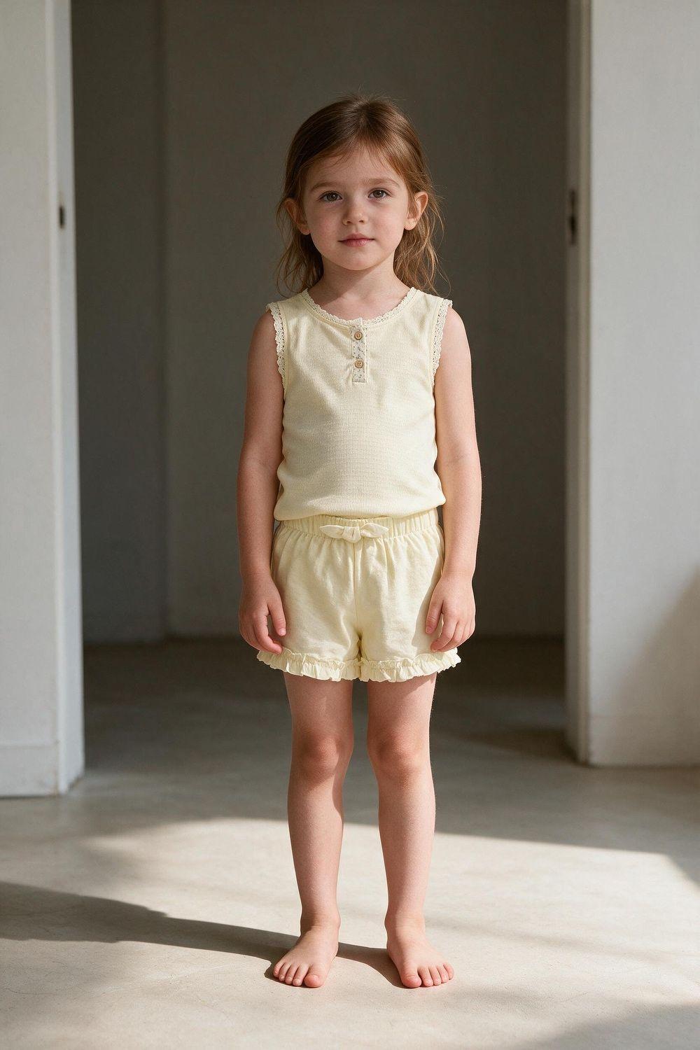 Short Amarillo Niña 6-9M a 4-5A Colloky-1