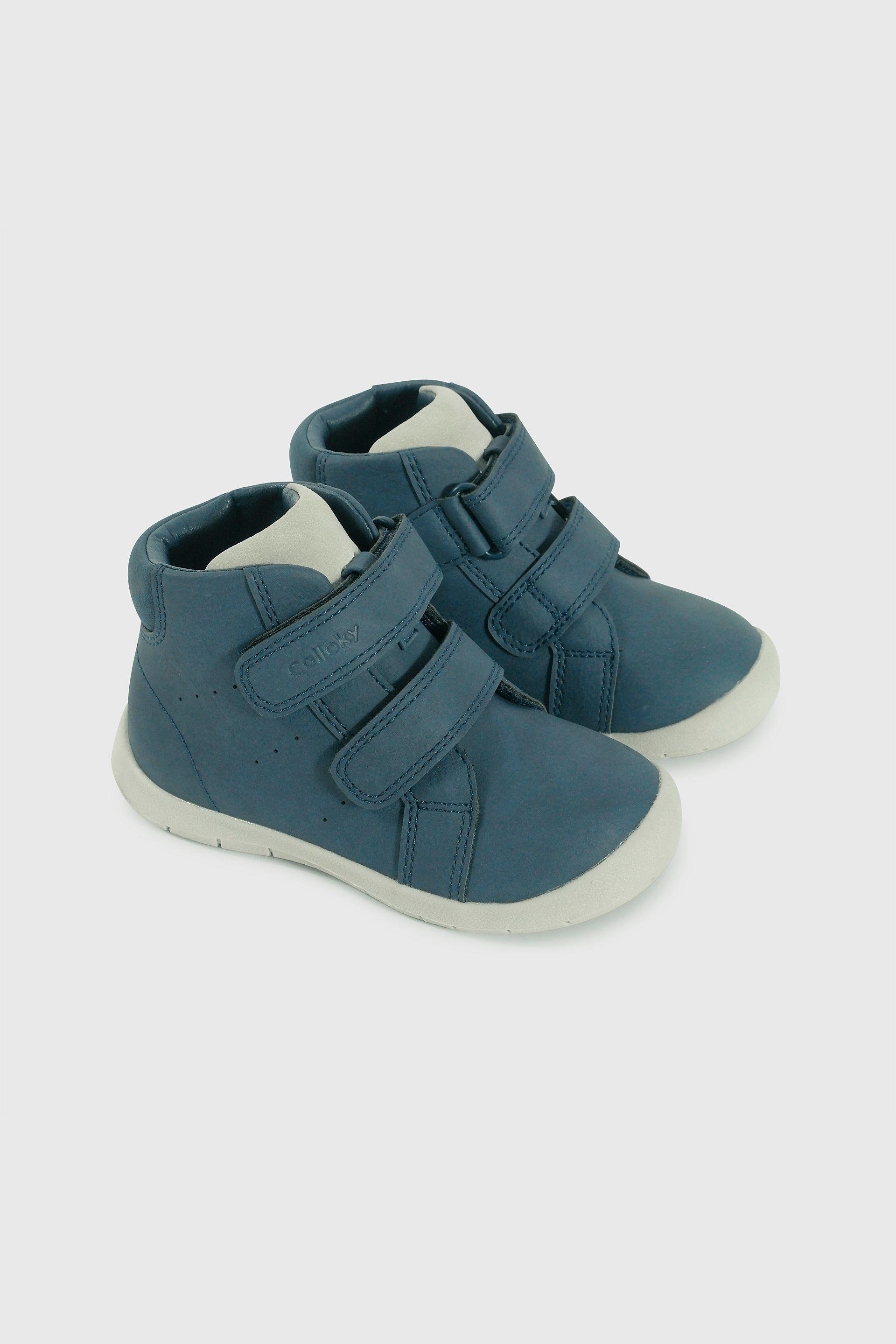 Botín Caminante caña media para Niño de 12 a 4 Años Azul con Velcro-0