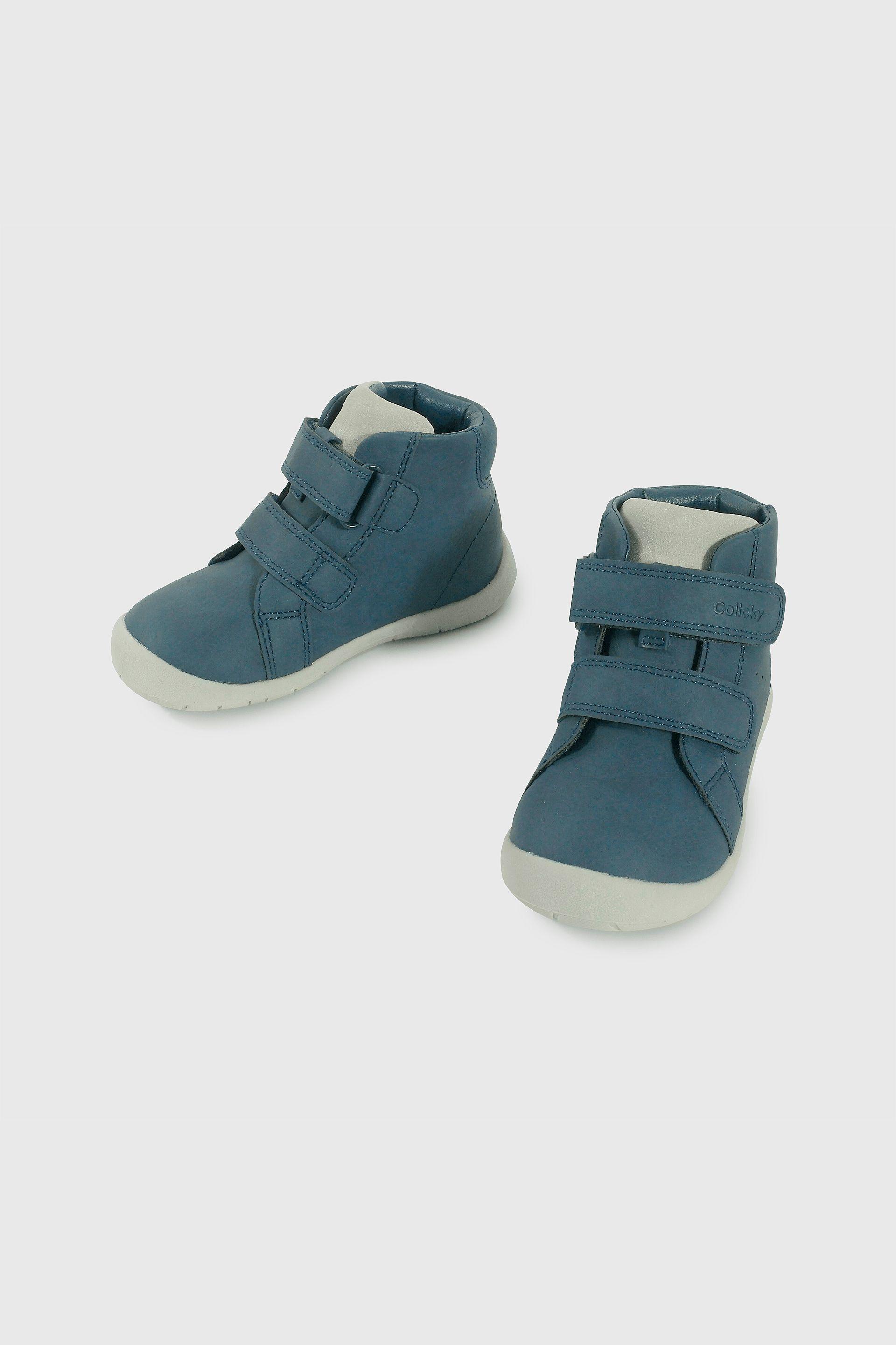 Botín Caminante caña media para Niño de 12 a 4 Años Azul con Velcro-3