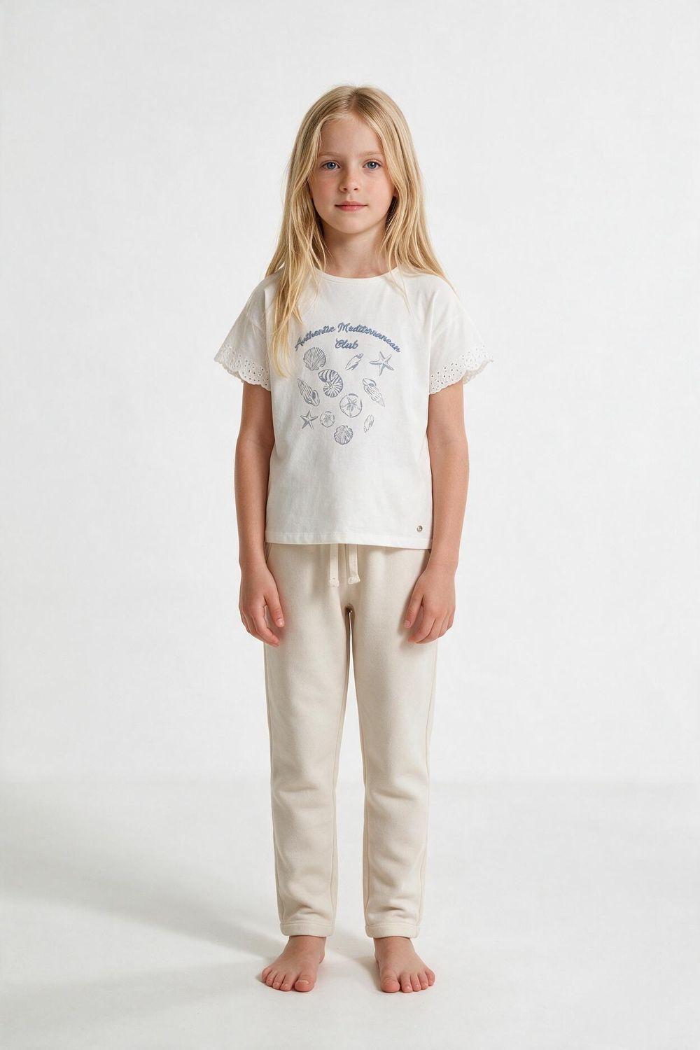 Pantalon Buzo Beige Niña 3-4A a 12-13A Colloky-1