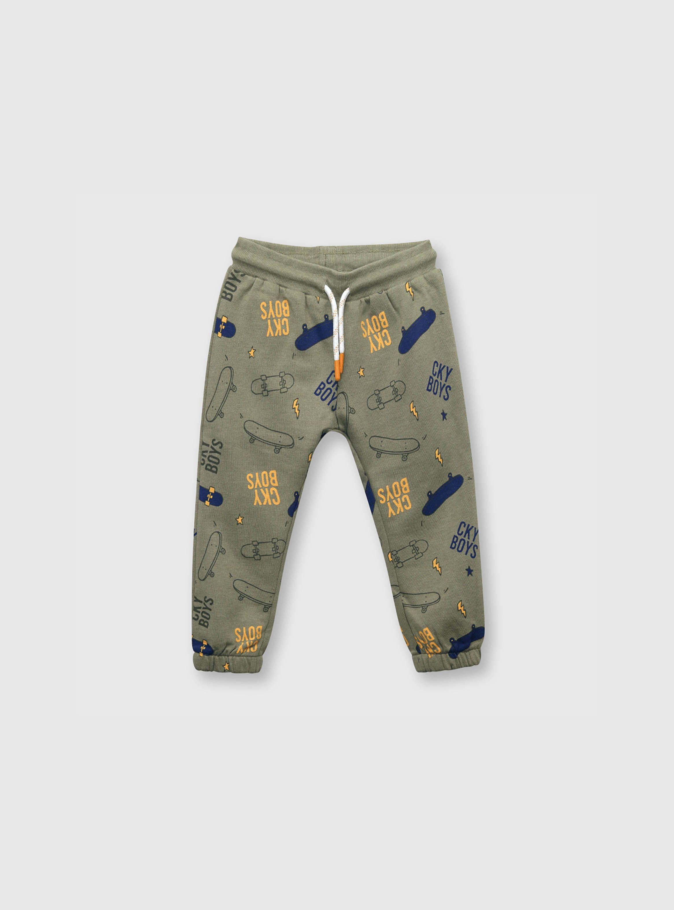 Pantalón De Bebé Niño Skate Verde (3 A 36 Meses) Colloky-0