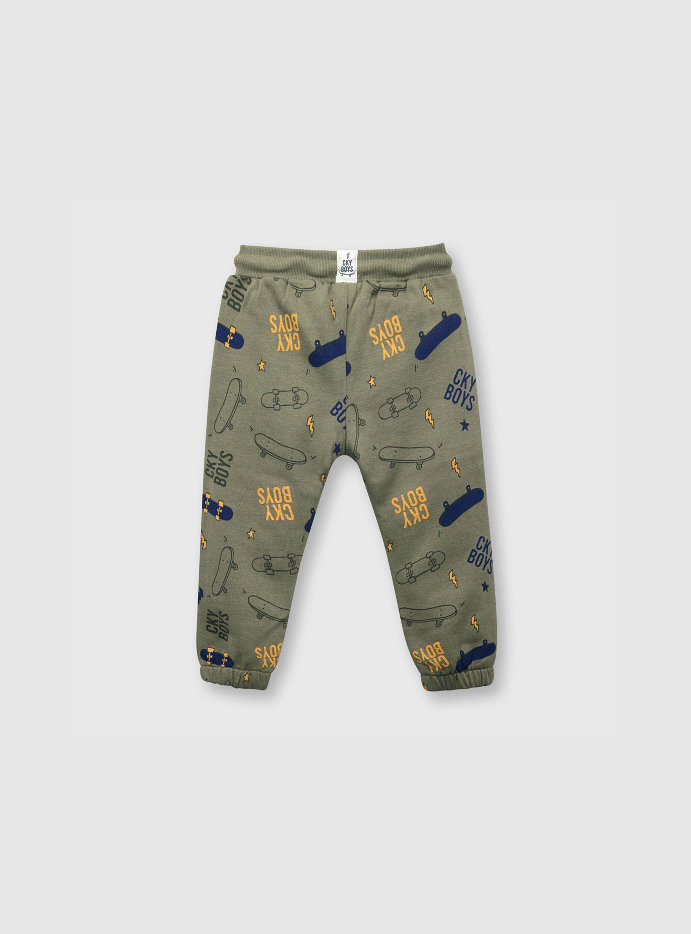 Pantalón De Bebé Niño Skate Verde (3 A 36 Meses) Colloky-1