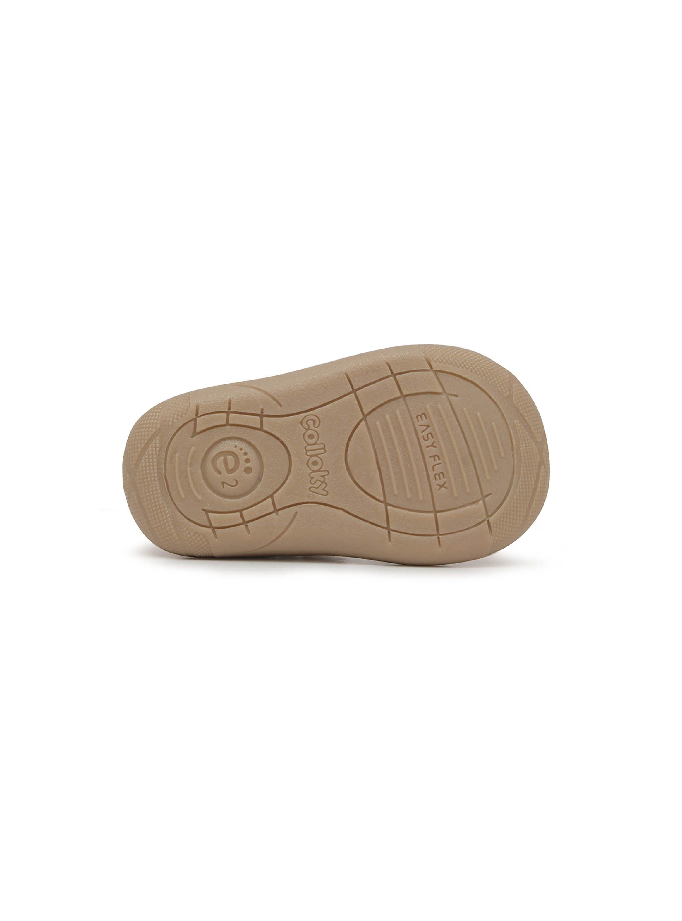Sandalia De Bebé Niña Parche Flor Beige (17 A 20) Colloky-2