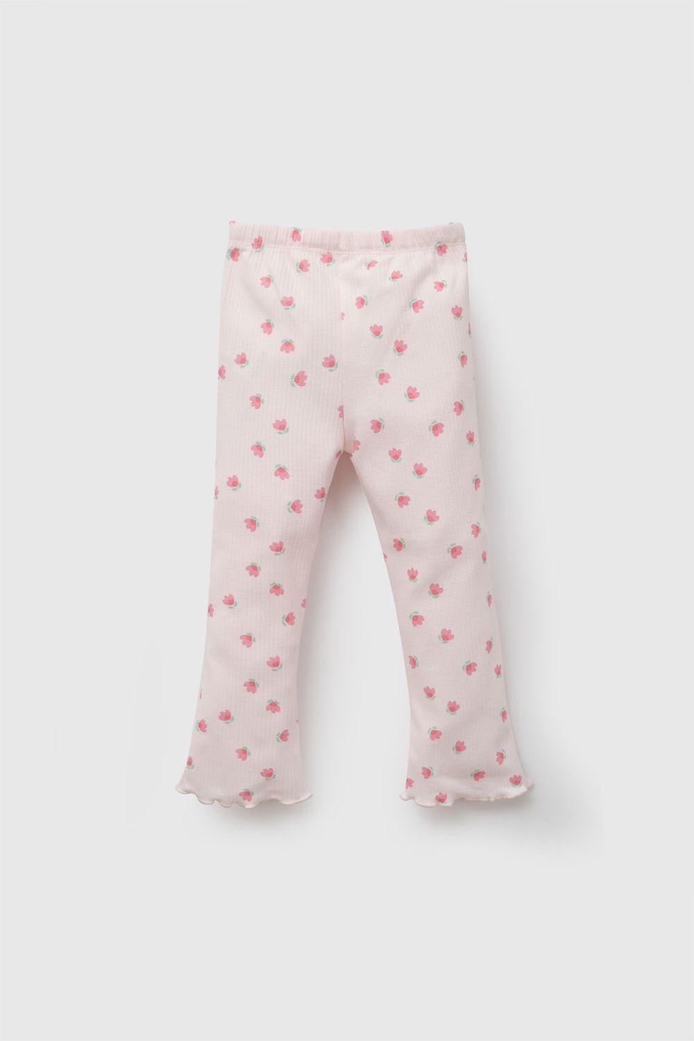 Pata Flores Rosado Claro Niña 6-9M a 4-5A Colloky-1