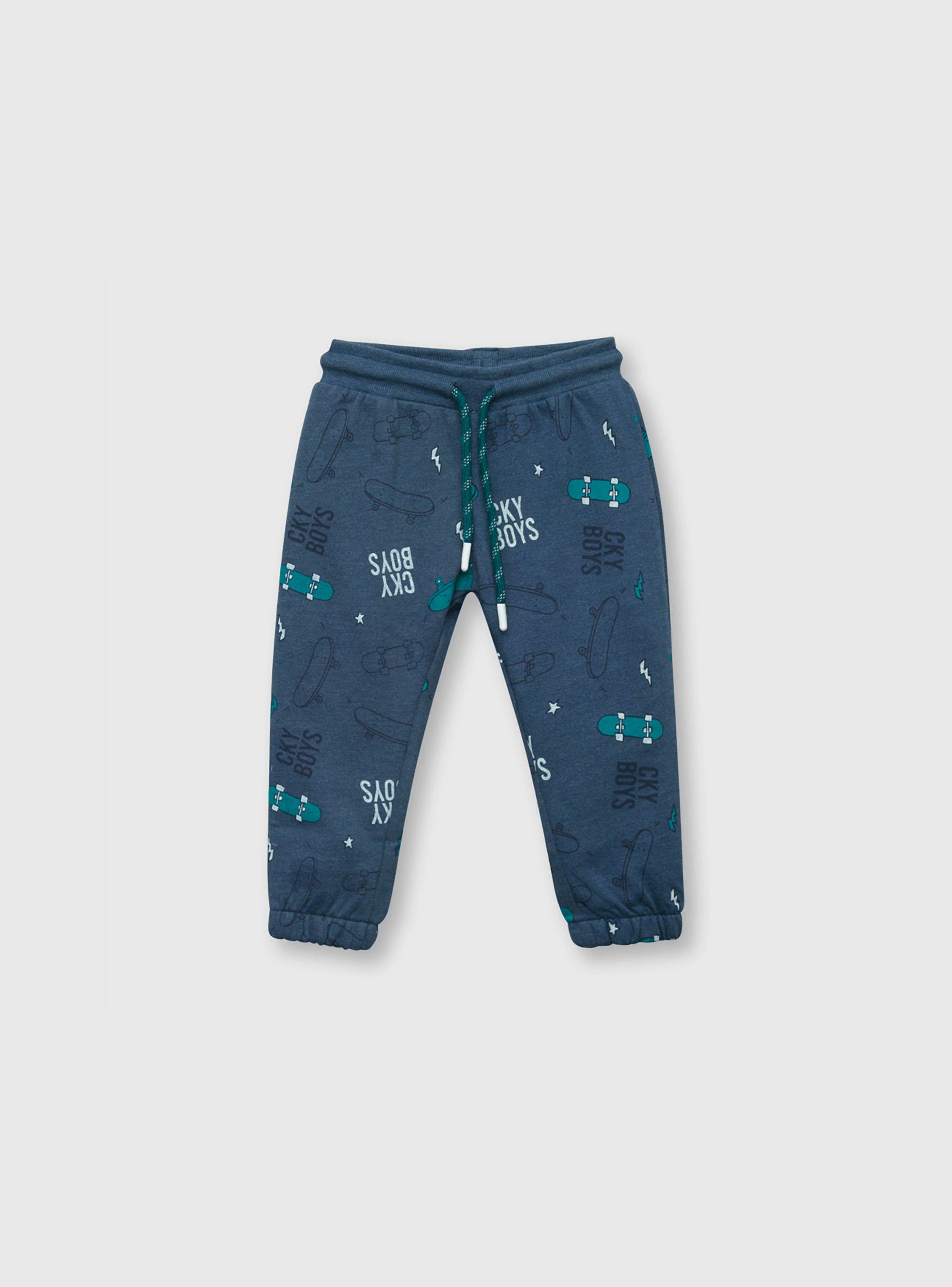 Pantalón De Bebé Niño Skate Azul (3 A 36 Meses) Colloky-0