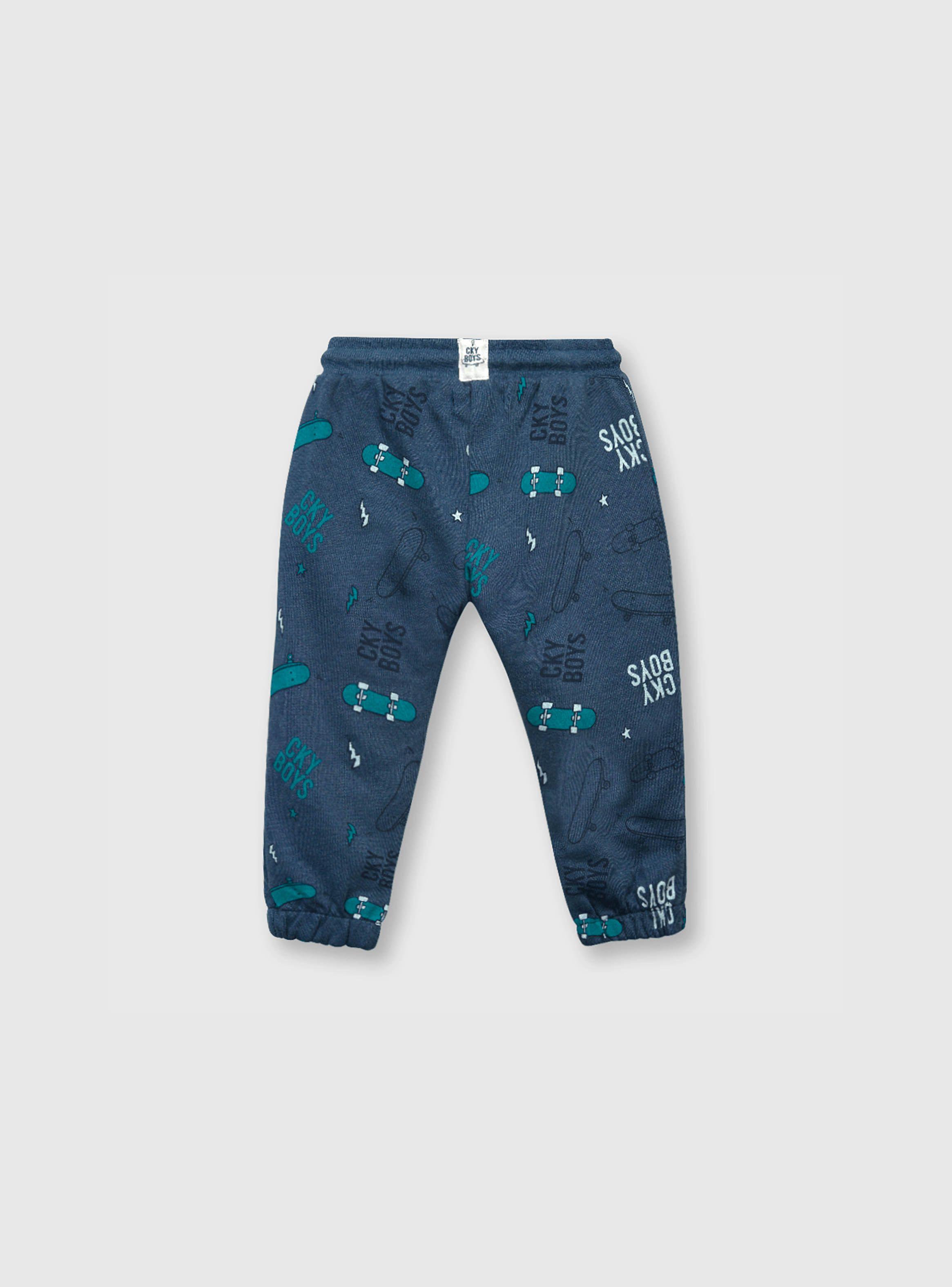Pantalón De Bebé Niño Skate Azul (3 A 36 Meses) Colloky-1