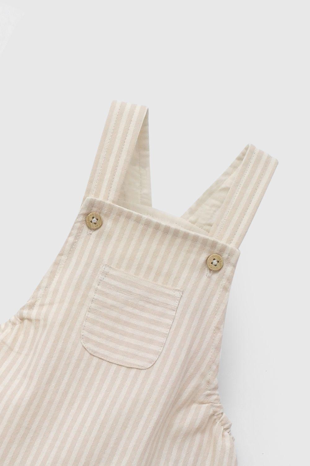 Conjunto Beige Rayado De Bebé COPN1376V26-3