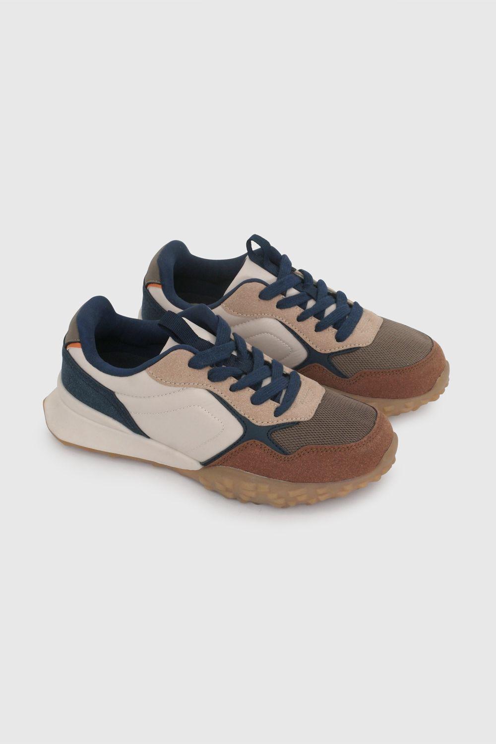 Zapatilla Urbana Azul con Verde 57250298V26 KID2-0