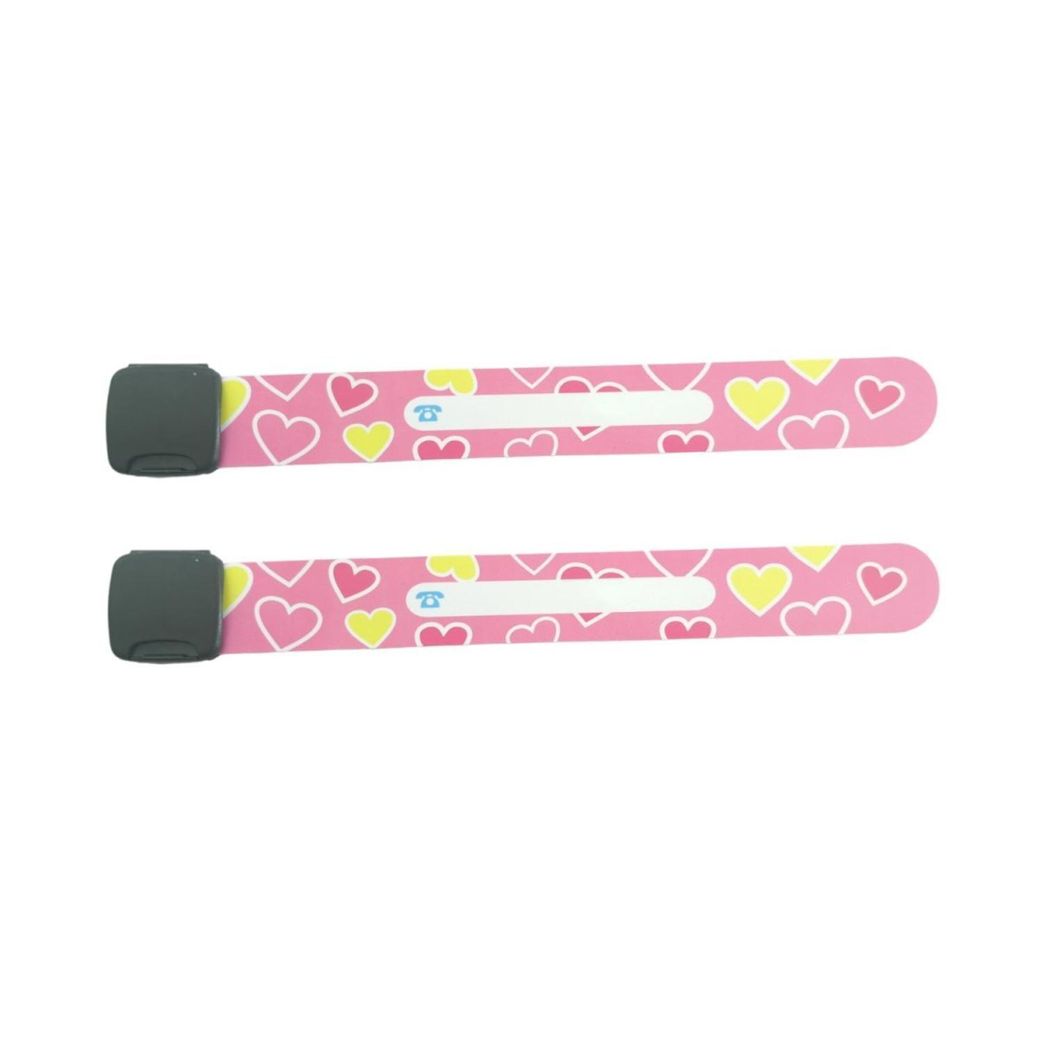 2 Pulsera Identificacion para niños reutilizable ID SOS-0