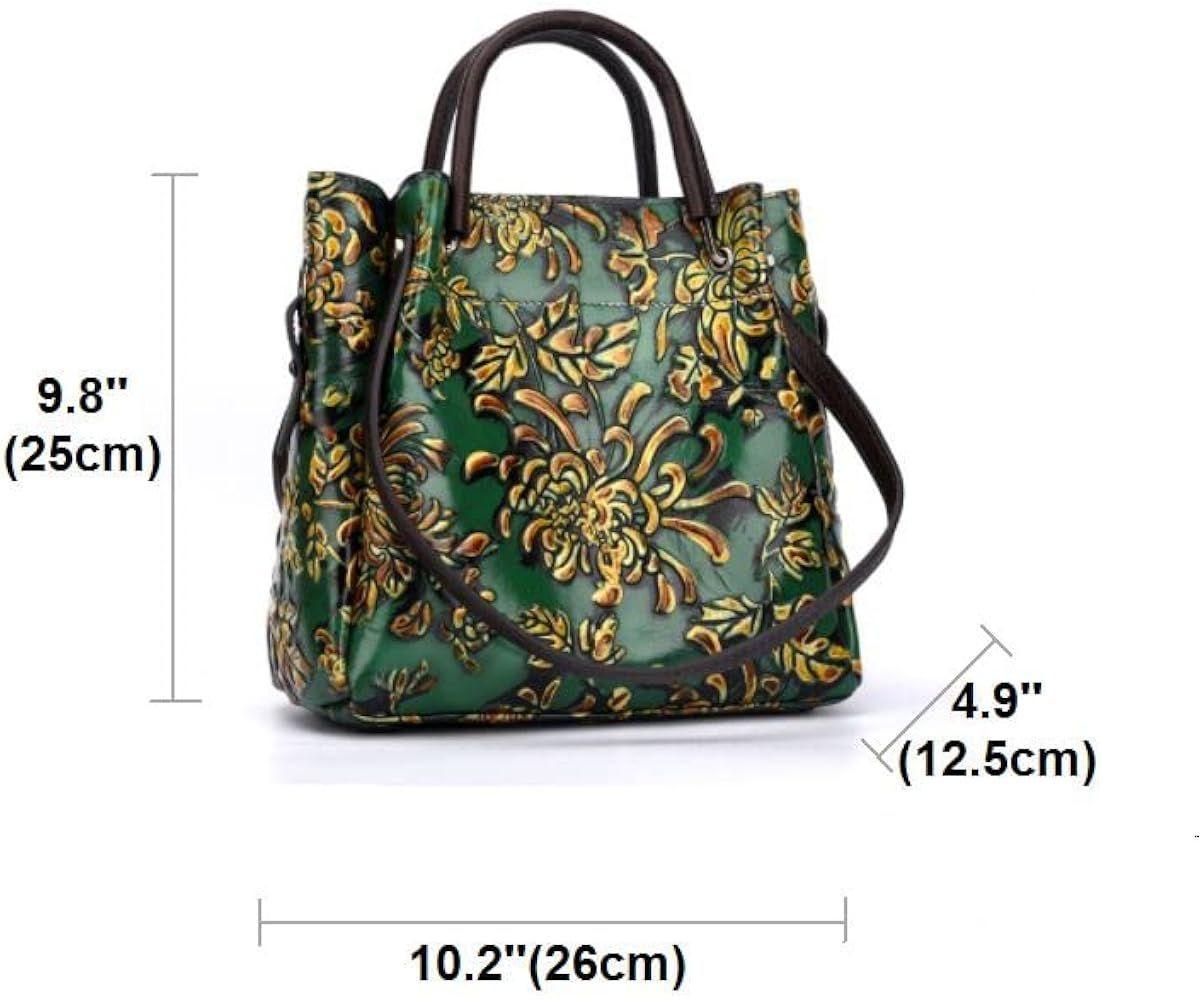 Bolso de mano de Cuero hecho a mano, bolso de mujer de estilo Vintage, -3