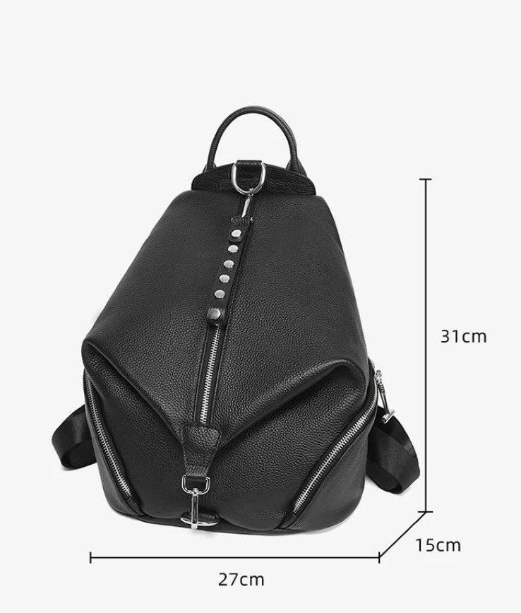 Mochila Negra Con Tachas -3