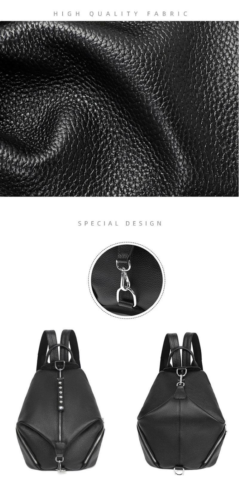 Mochila Negra Con Tachas -5