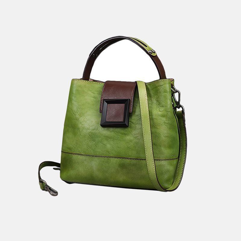 Bolso De Cuero Genuino De Estilo Retro-3