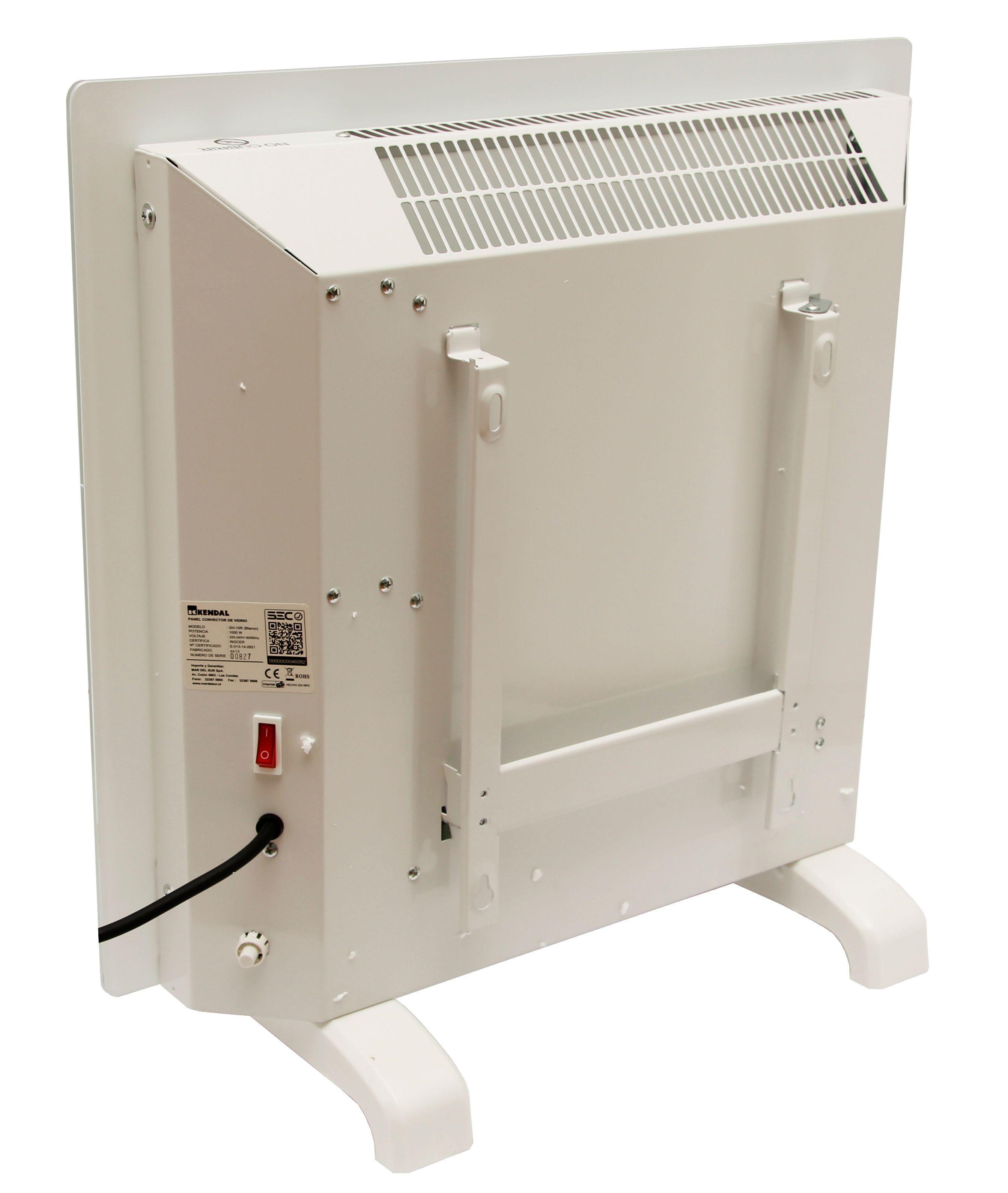 Panel Convector De Vidrio Templado Blanco Gh-10R-2