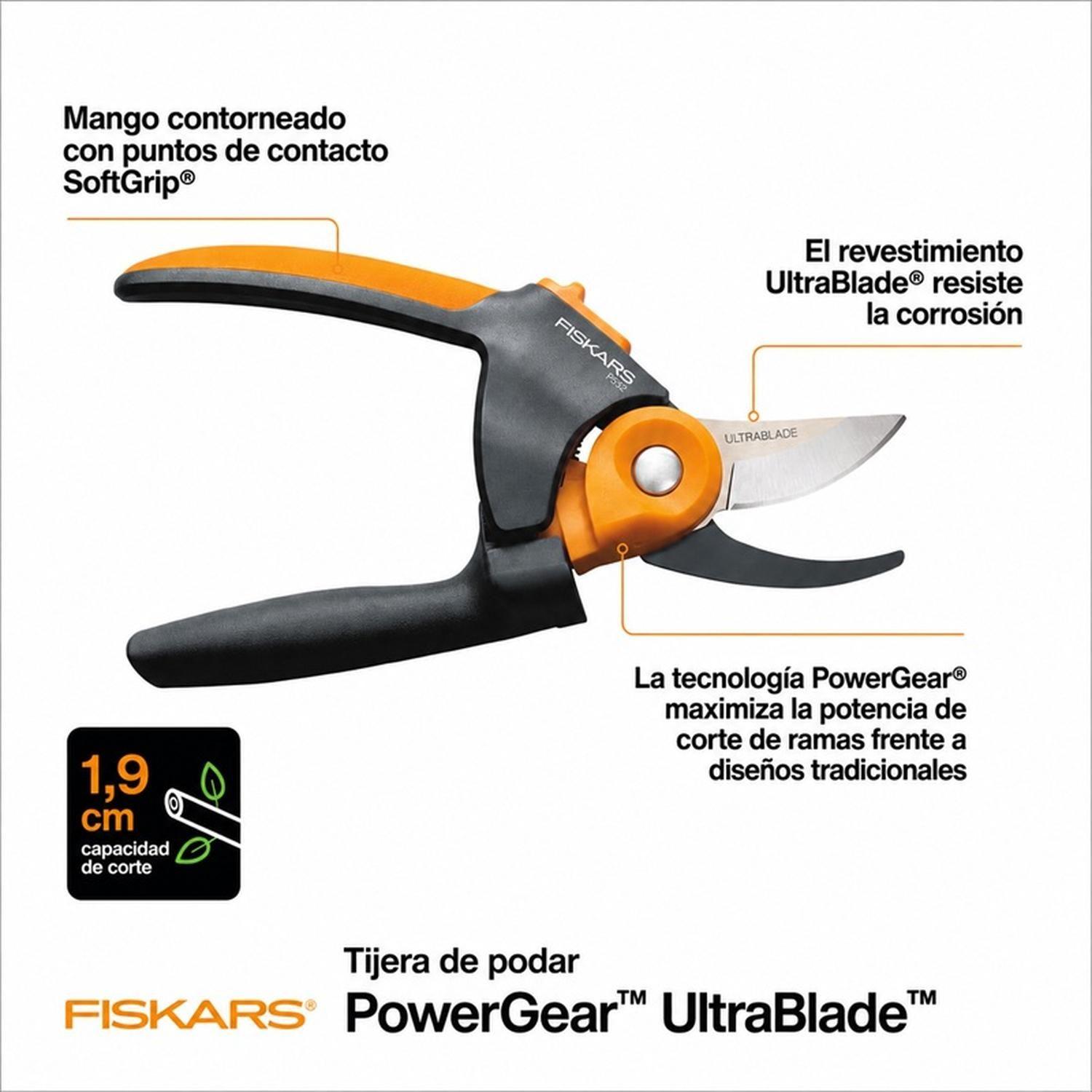 Tijera De Podar Fiskars PowerGear2 Mango Giratorio-2