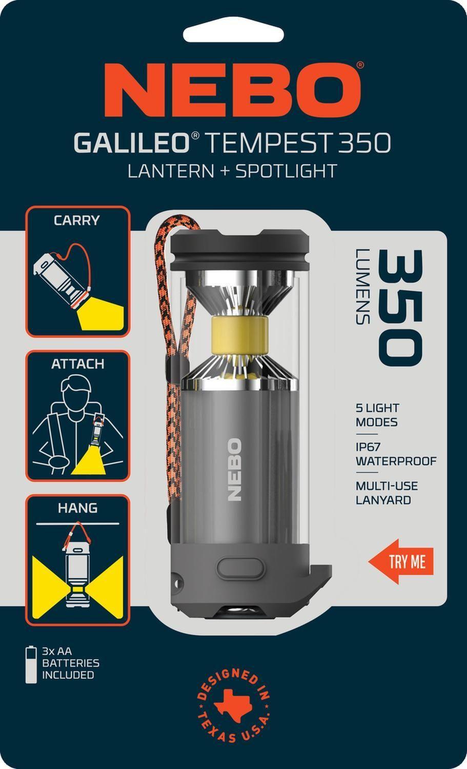 Linterna Led NEBO Galileo Tempest 350 Lúmenes-9