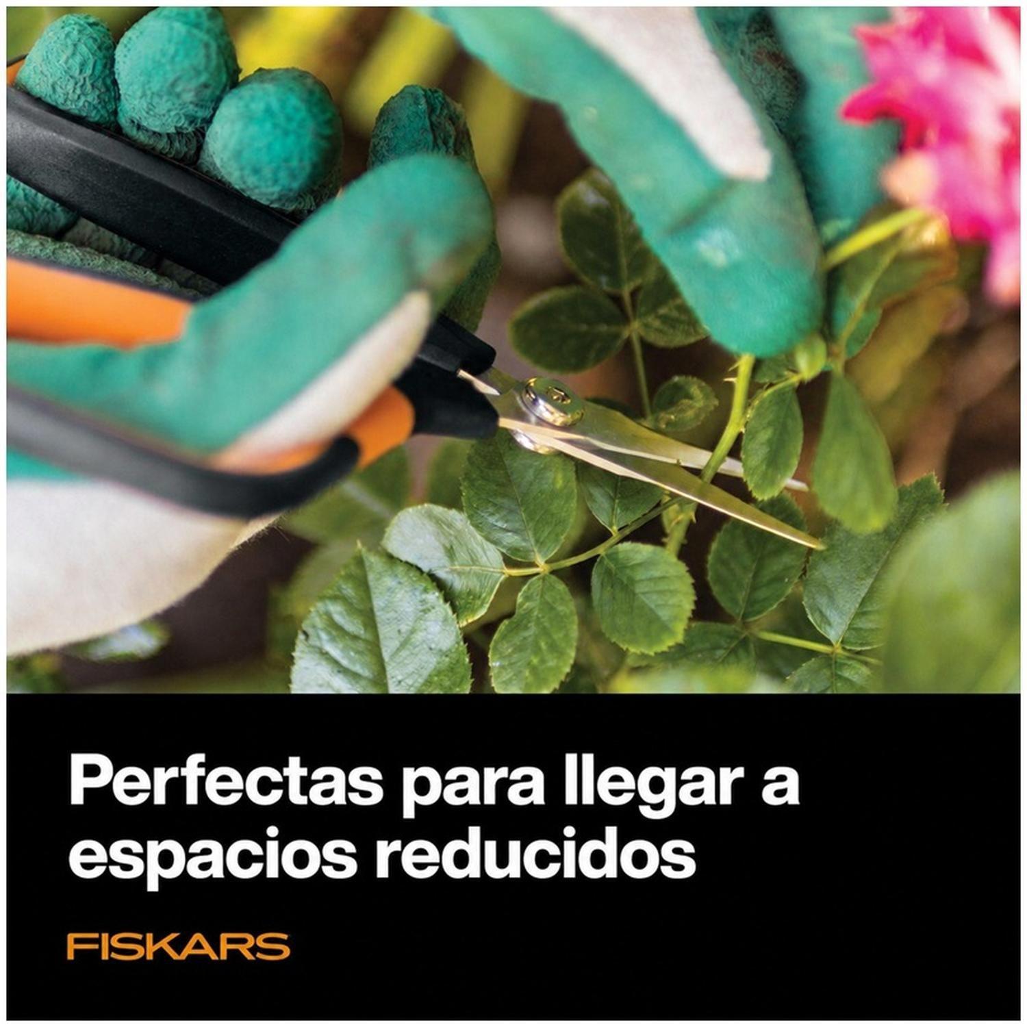 Tijera de podar Micropunta FISKARS con Asas grandes-3