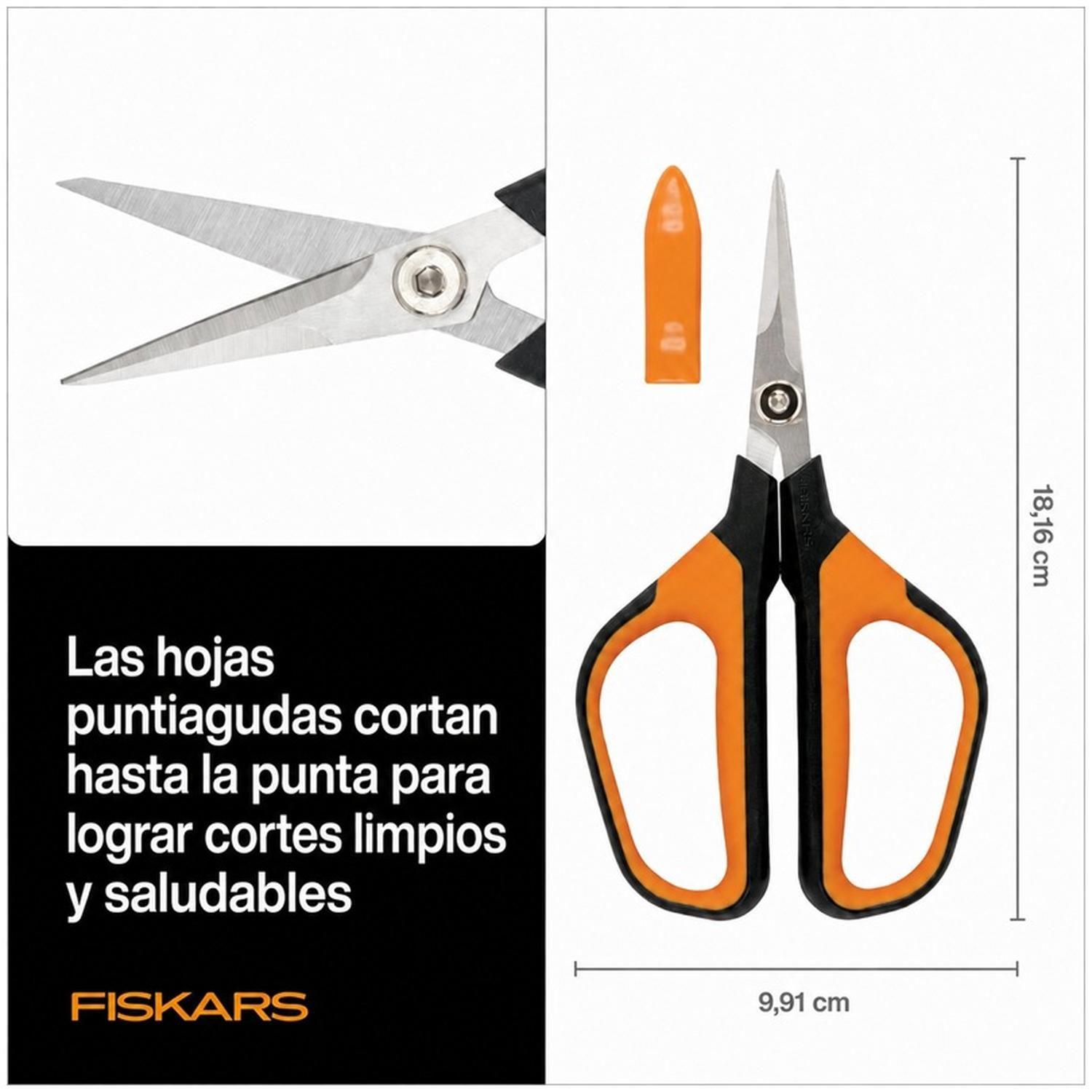Tijera de podar Micropunta FISKARS con Asas grandes-5