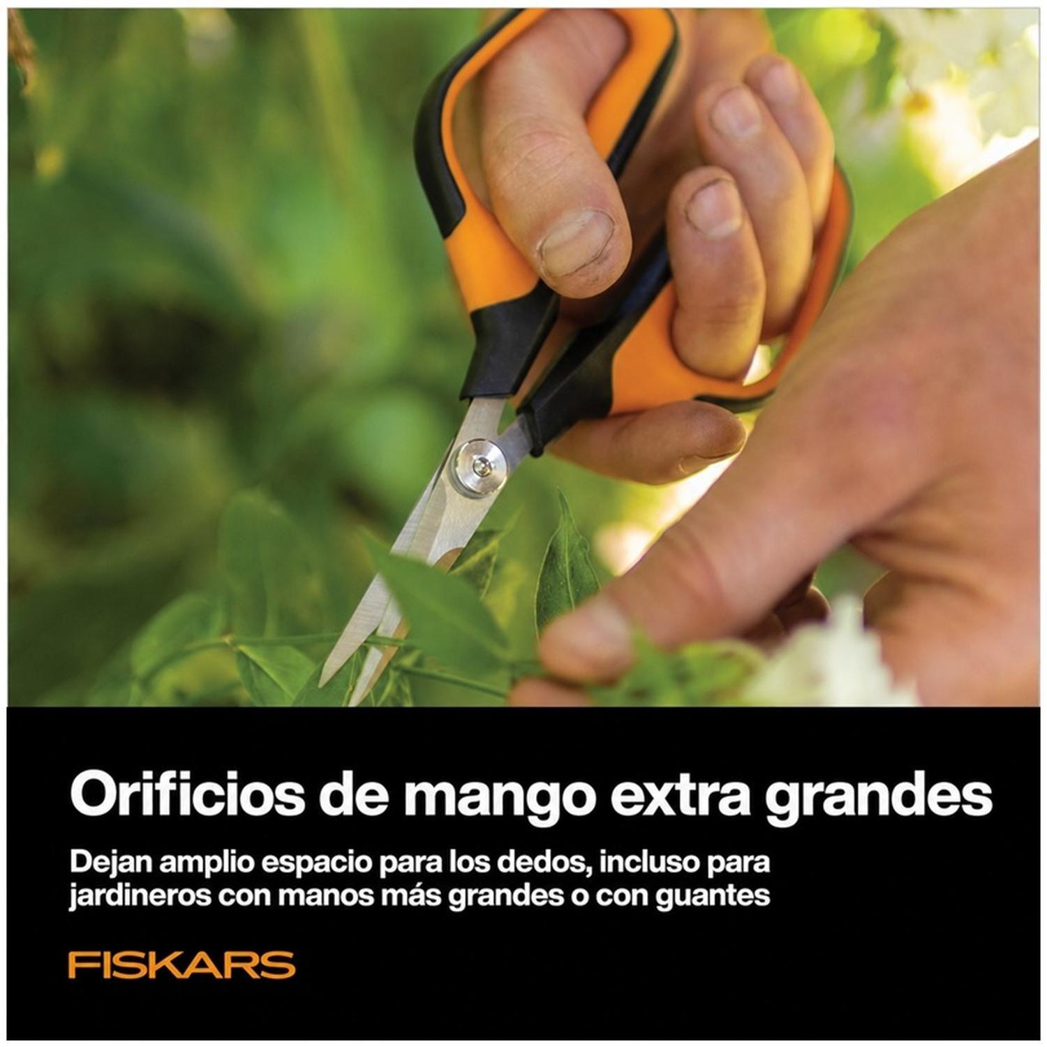 Tijera de podar Micropunta FISKARS con Asas grandes-6