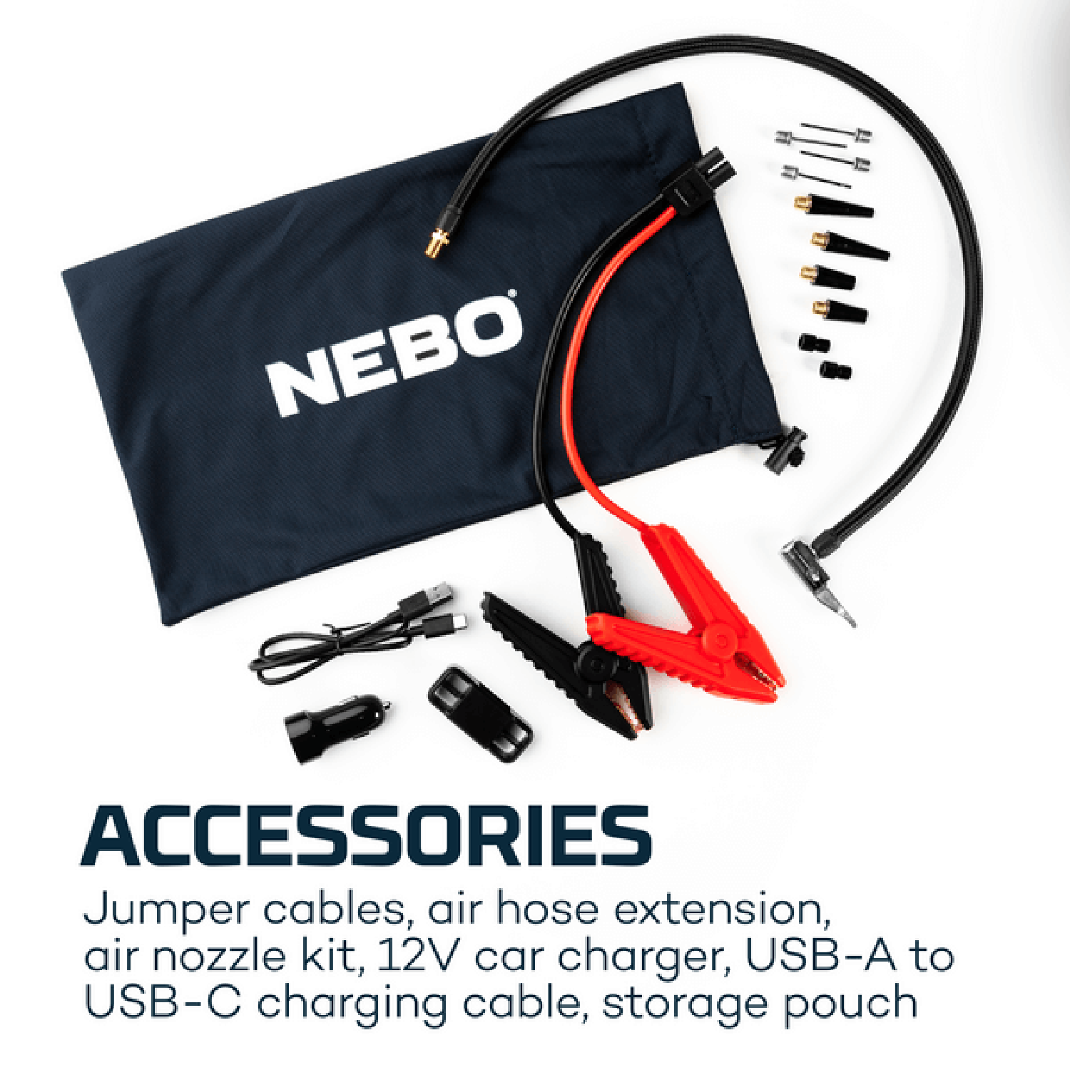 Partidor Batería de Auto 1500A Nebo con Compresor de Aire-8