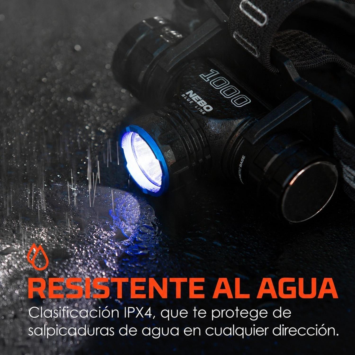 Linterna Frontal Recargable NEBO BLUELINE 1000 Lúmenes-6
