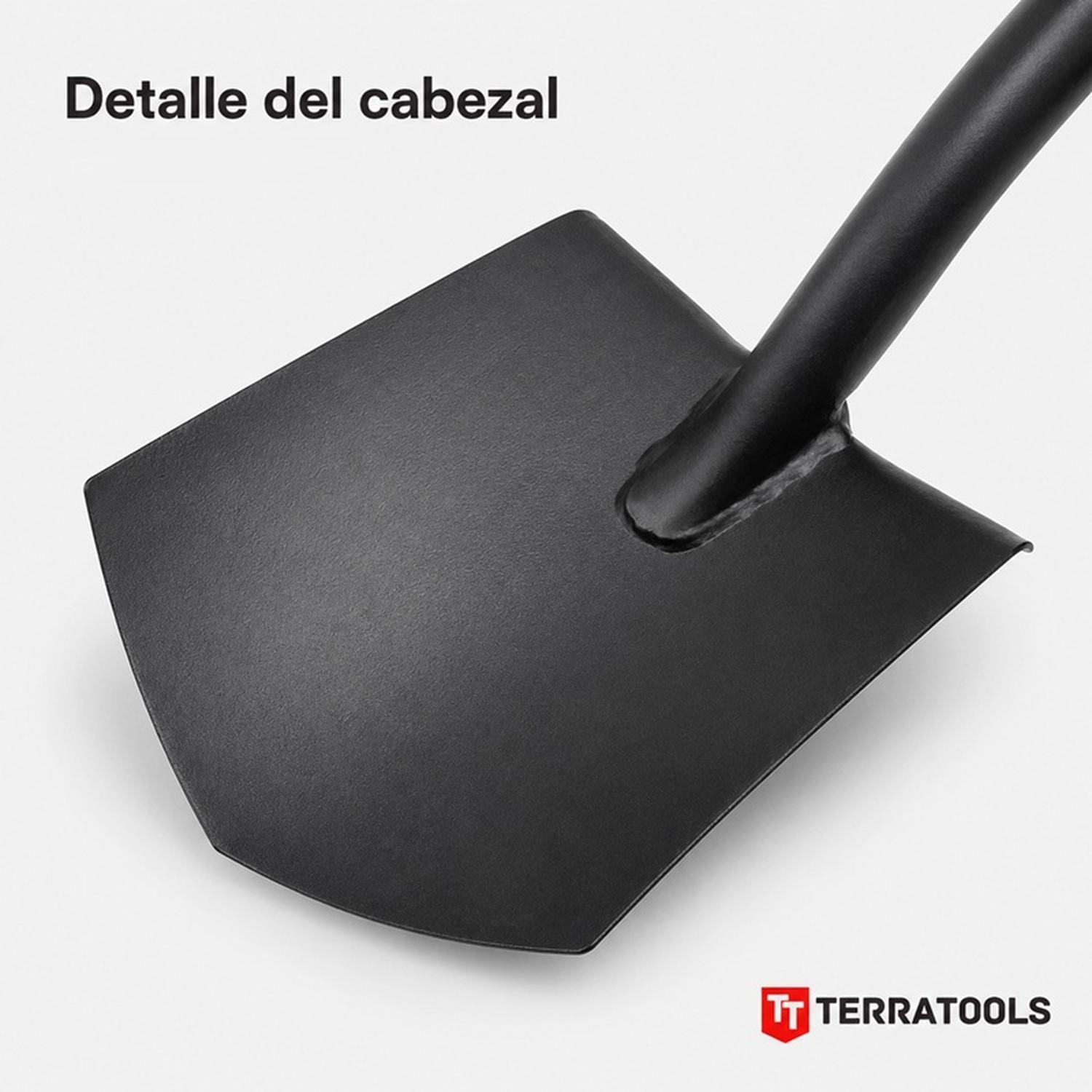 Pala Punta De Huevo TerraTools Acero Carbono Mango tipo D-3