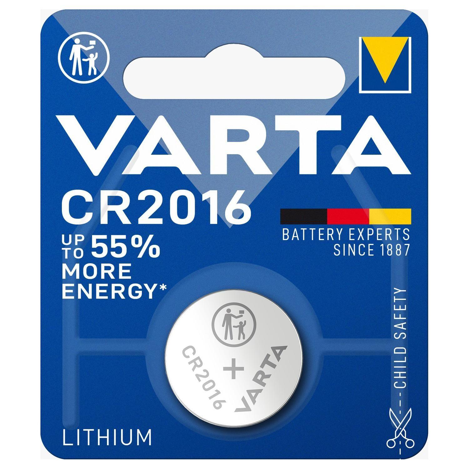 Pila CR2016 Litio Botón Varta 10 unidades para reloj-4