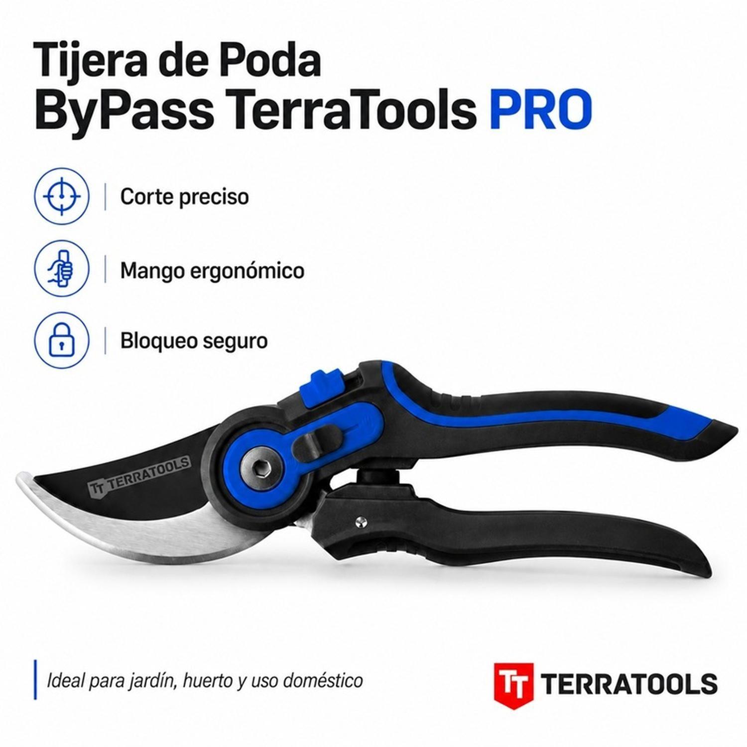 Tijera de Podar Bypass Ajustable TerraTools-6