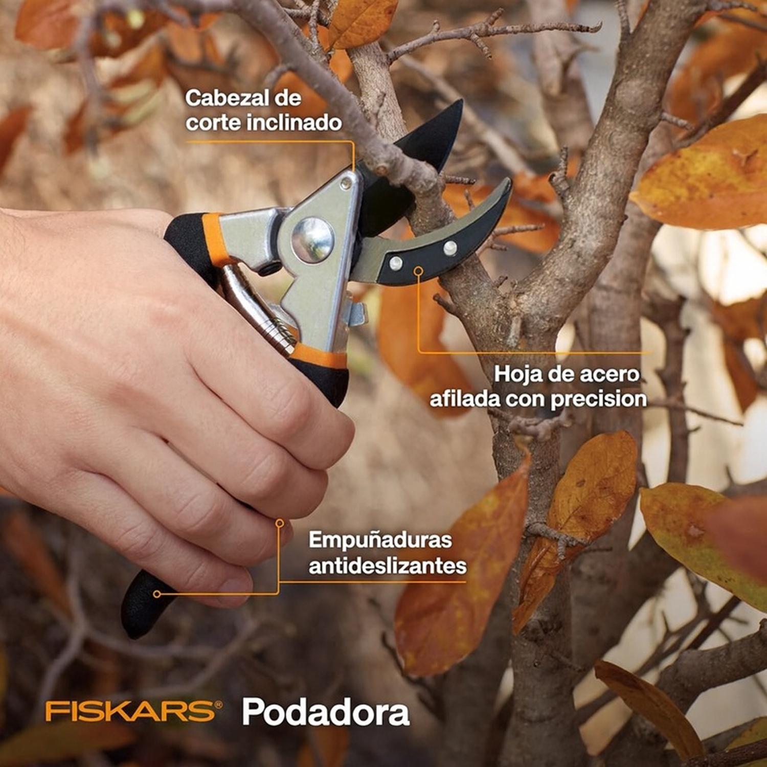 Tijera de Podar Bypass Corte 1,6 cm Fiskars para Jardinería-4