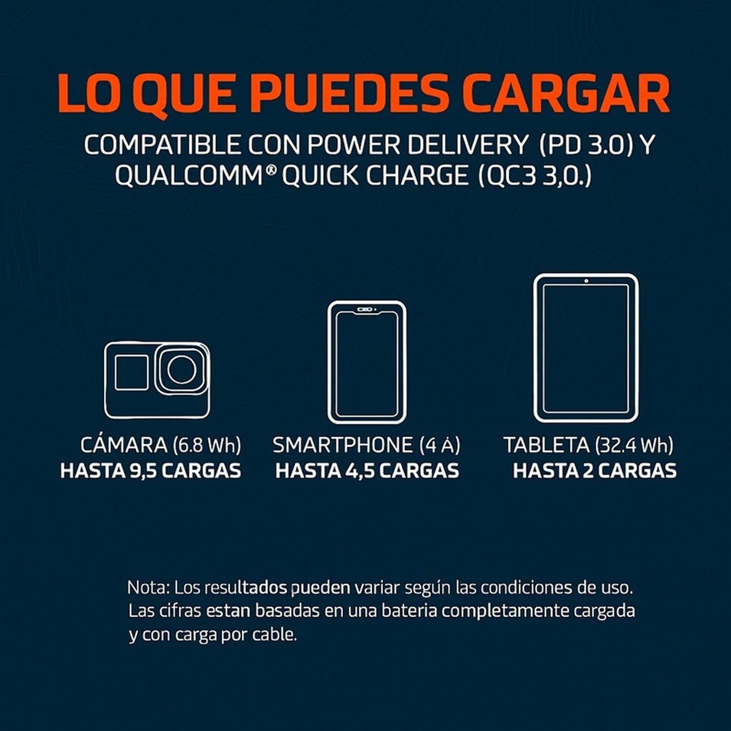 Batería Externa Nebo Rambler 20000 mAh con Luz LED-8